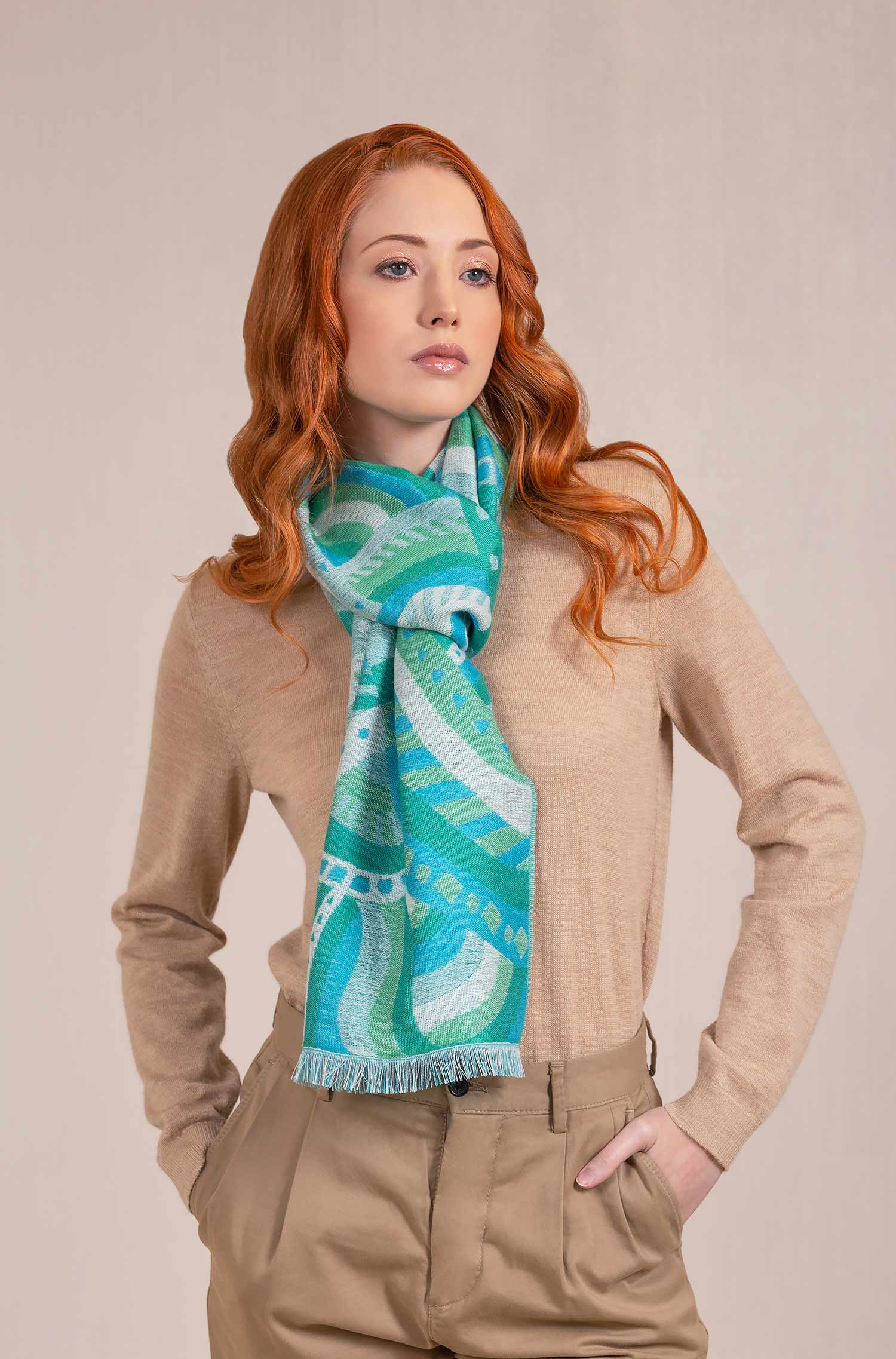 Alpaka Schal VACCARELLA aus Baby Alpaka und Seide