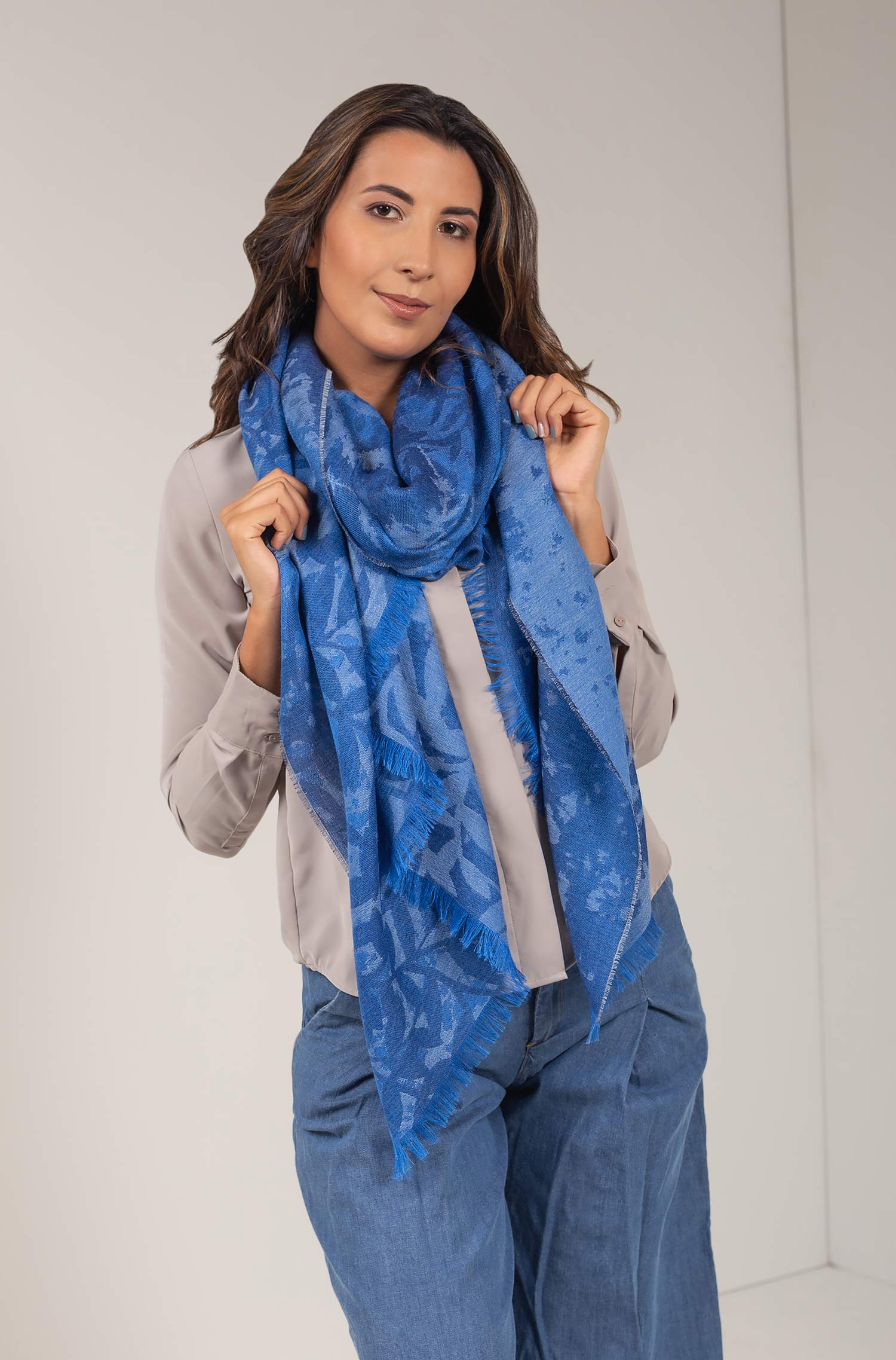 Alpaka Schal VELLUTINI aus Baby Alpaka und Seide