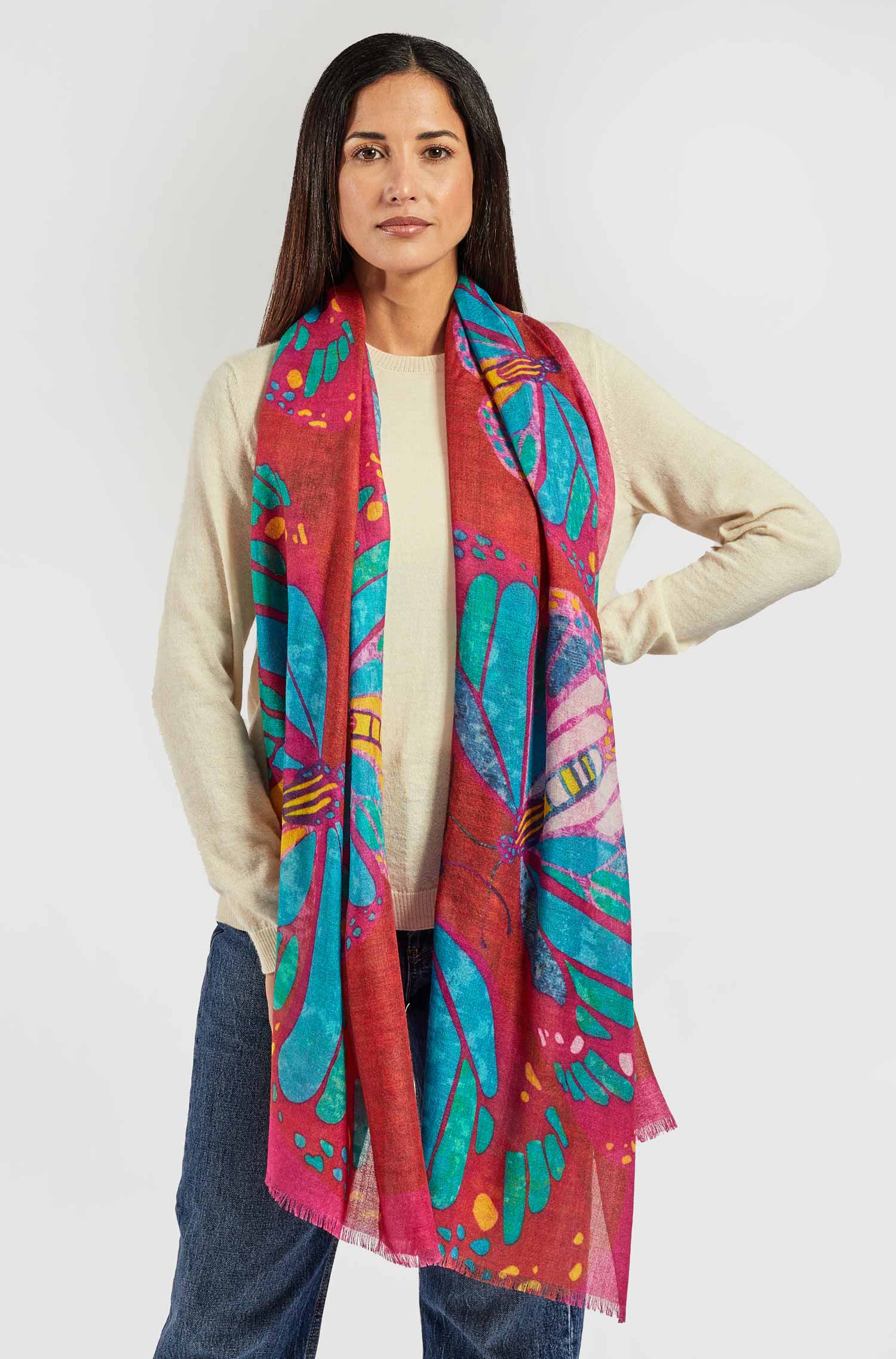 Alpaca scarf VIDA made of alpaca & silk