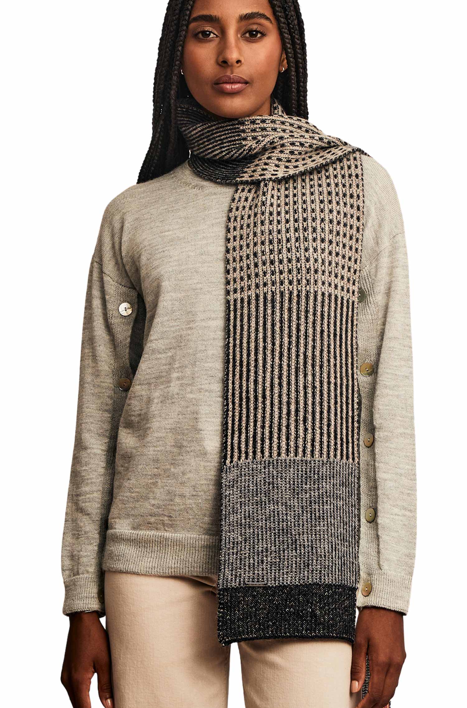 Alpaca scarf WARRIOR made of 100% baby alpaca