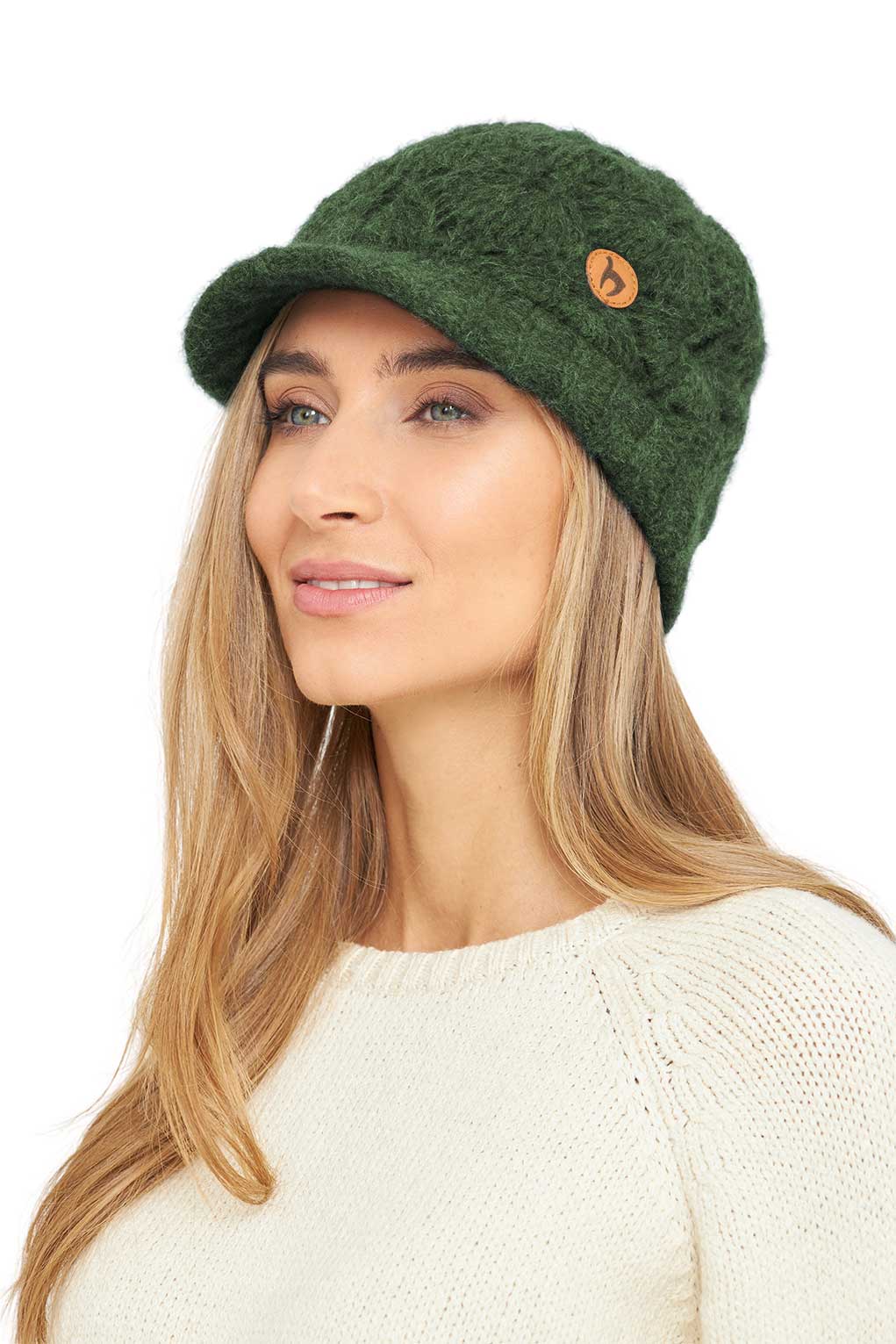 Alpaka Schirm-Mütze HADIA aus Alpaka-Merino-Mix