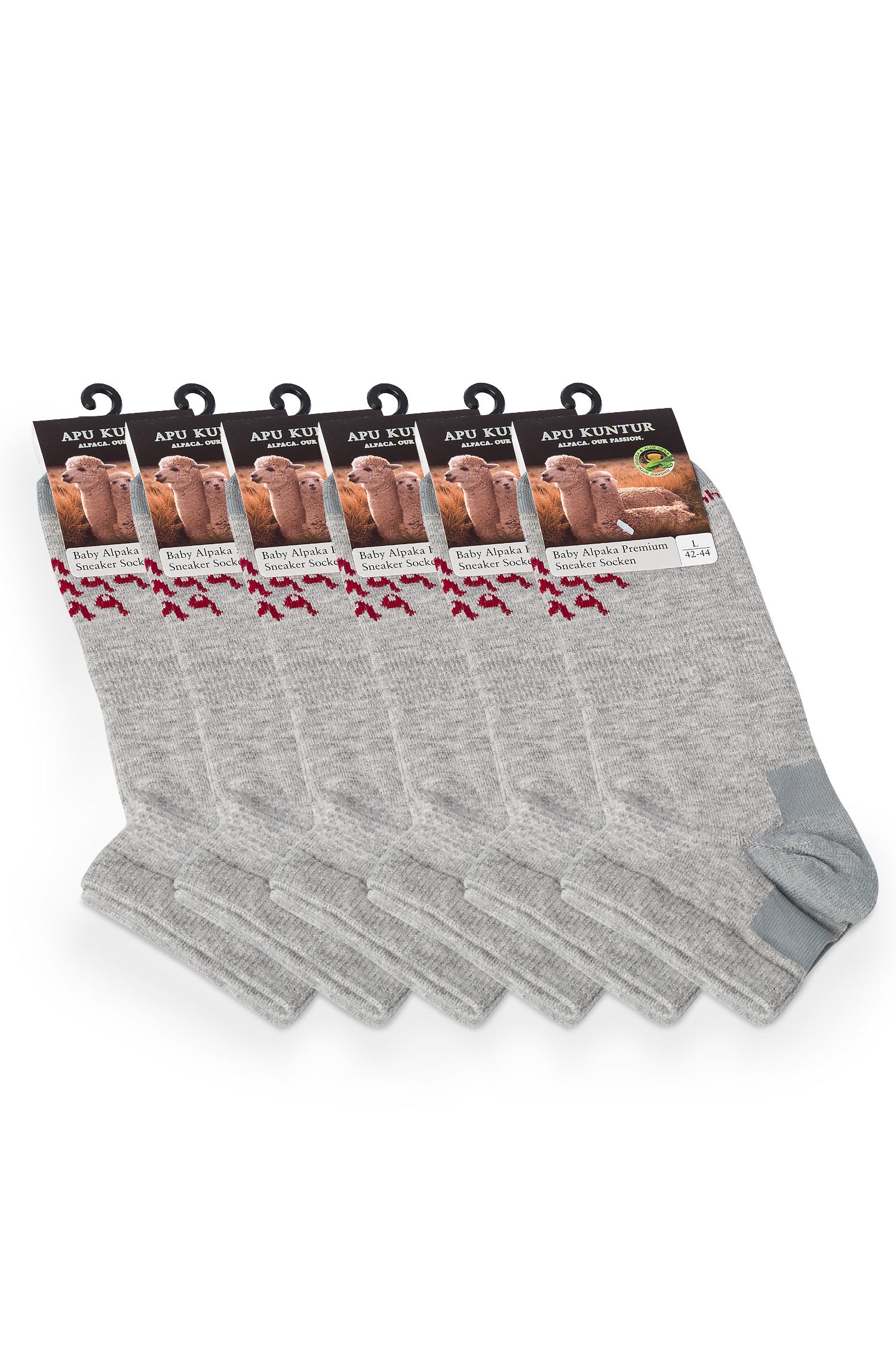 Alpaka SNEAKER-SOCKEN 6er Pack aus 70% Baby Alpaka & 25% Pima Baumwolle