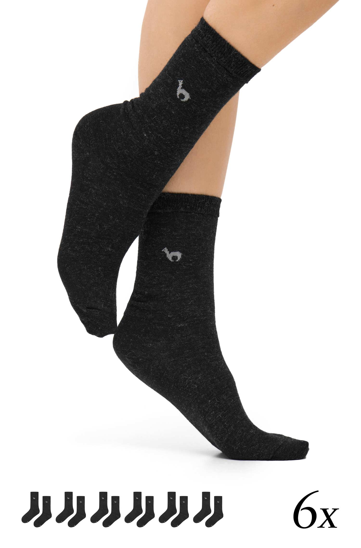 Alpaka Socken BUSINESS PREMIUM 6er Pack aus 70% Alpaka & 20% Baumwolle