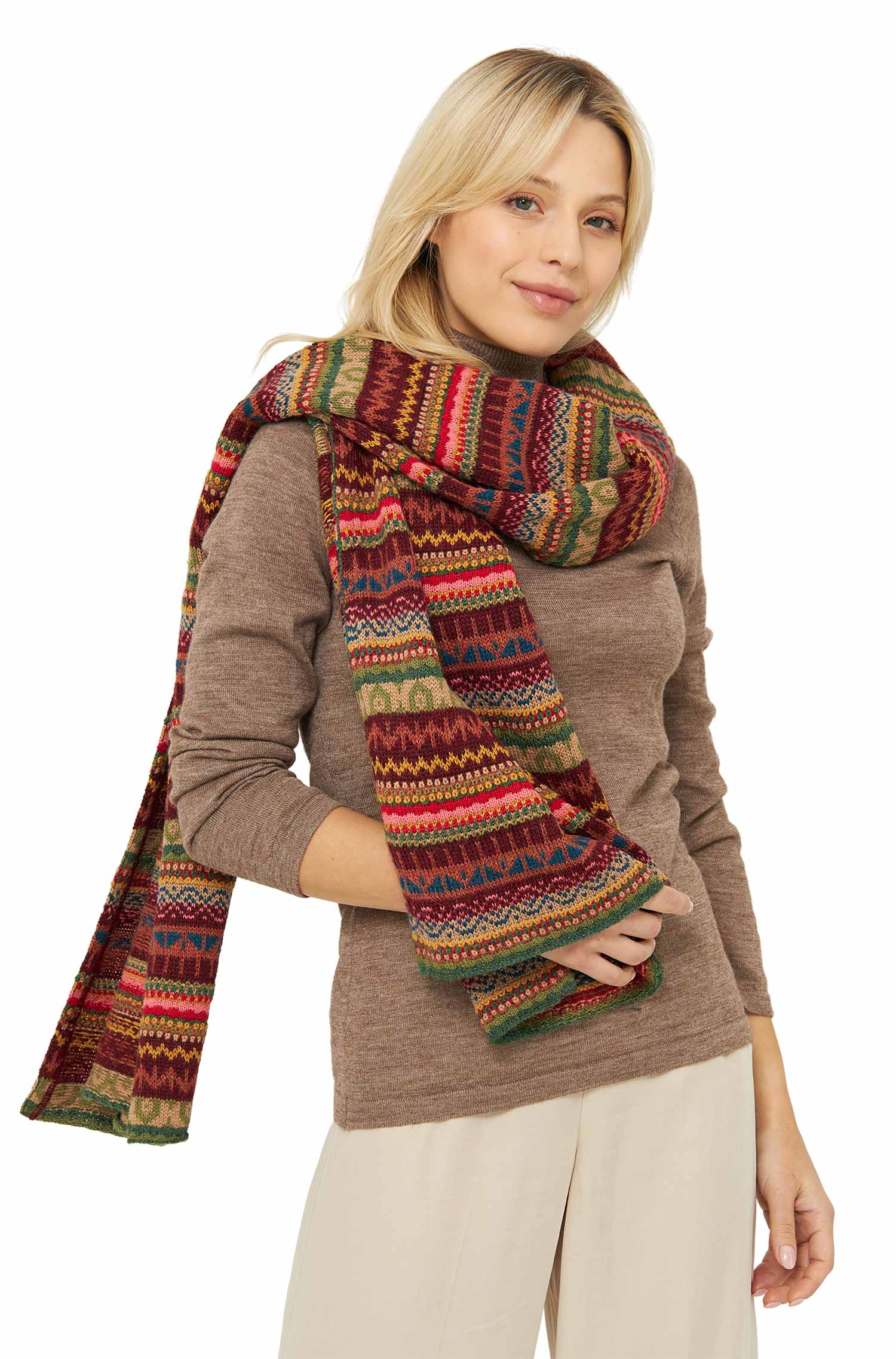 Alpaka Strick-Schal LUNA XXL aus 100% Baby Alpaka