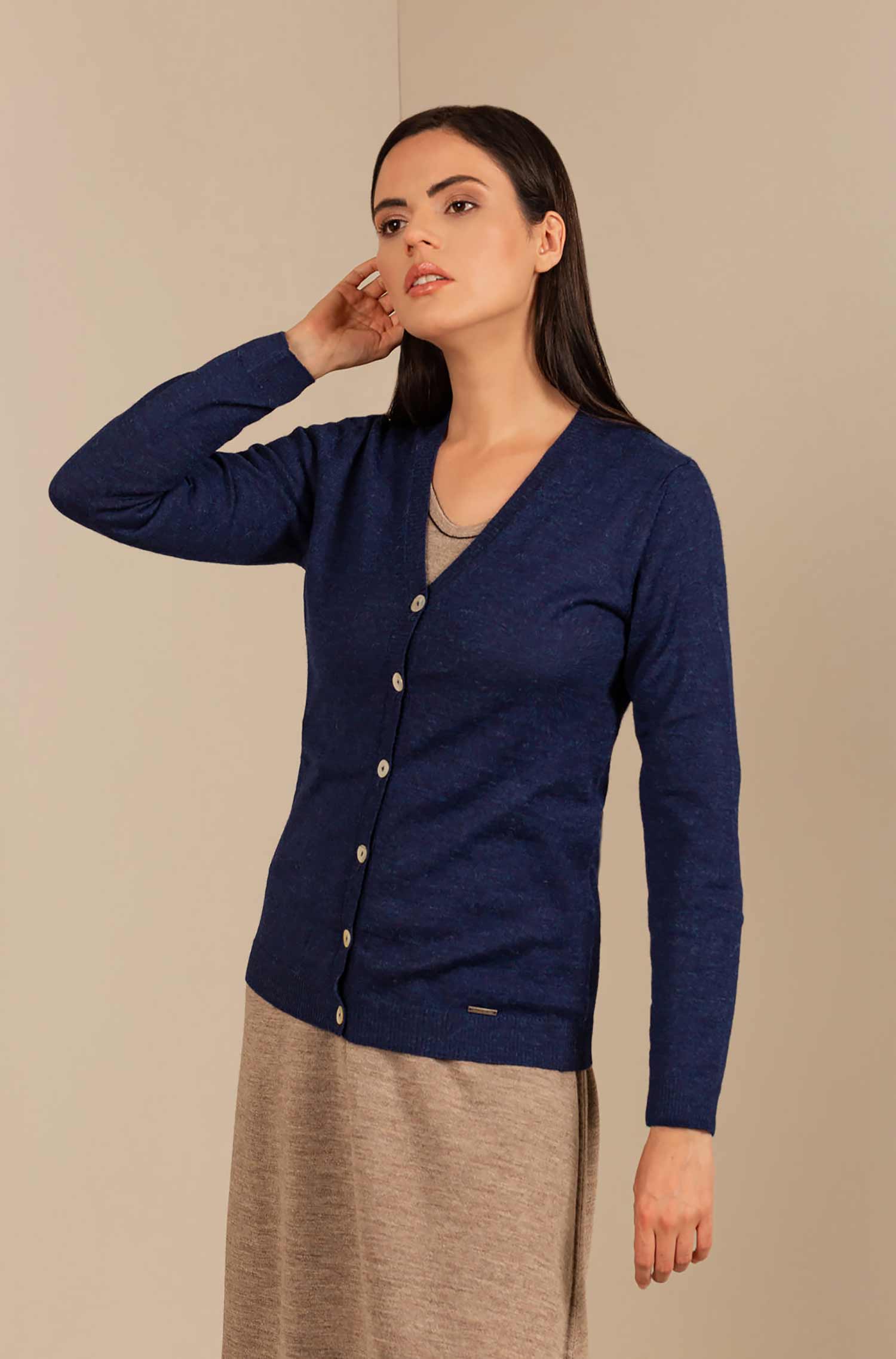 Alpaka Strickjacke AMANDA aus 100% Baby Alpaka