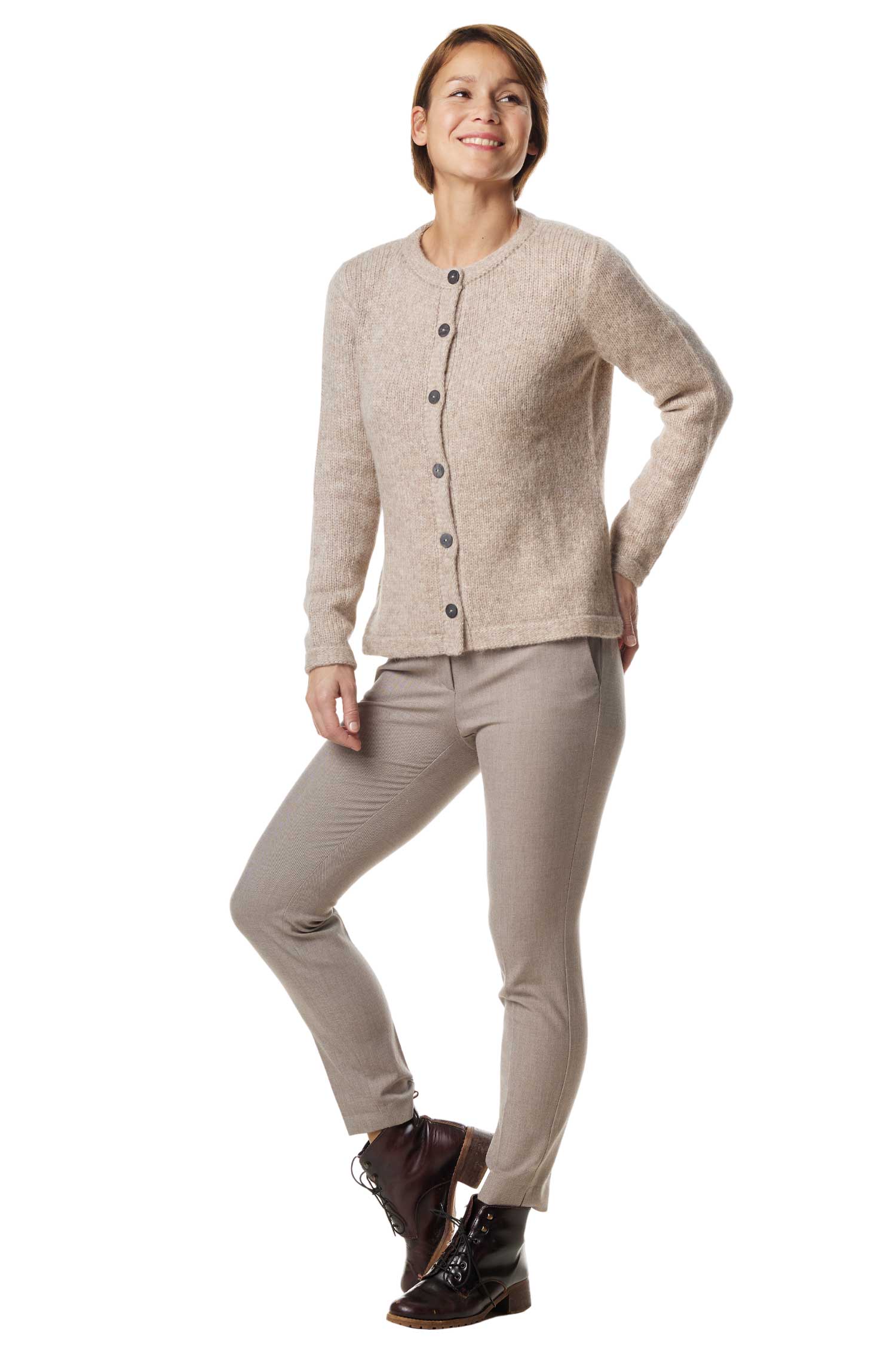 Alpaka Strickjacke ASA aus Baby Alpaka und Wolle