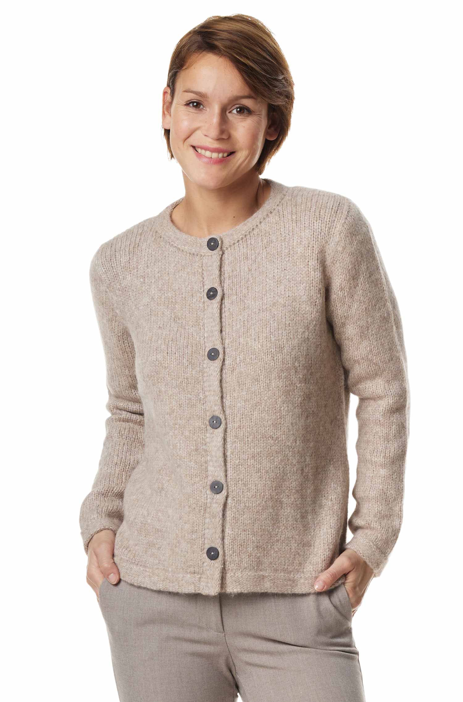Alpaka Strickjacke ASA aus Baby Alpaka und Wolle