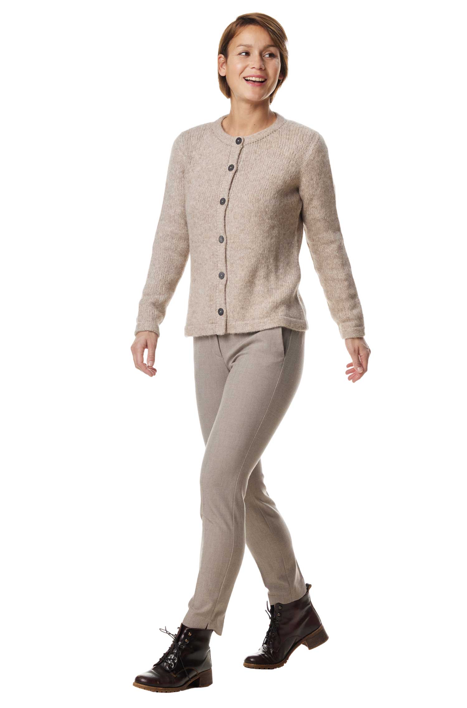 Alpaka Strickjacke ASA aus Baby Alpaka und Wolle