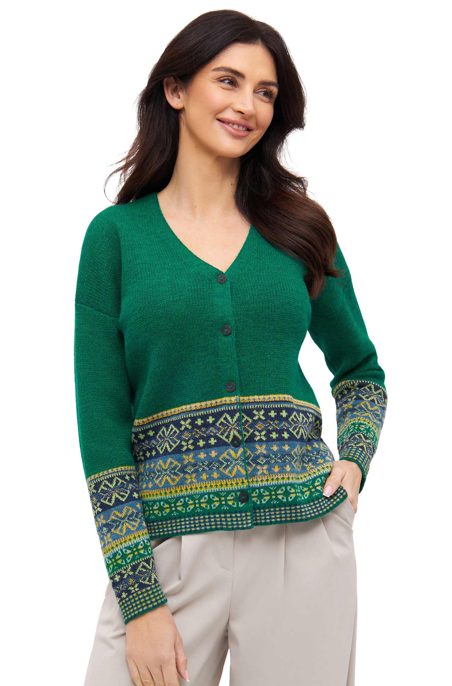 Alpaka Strickjacke COLORES ANDEN