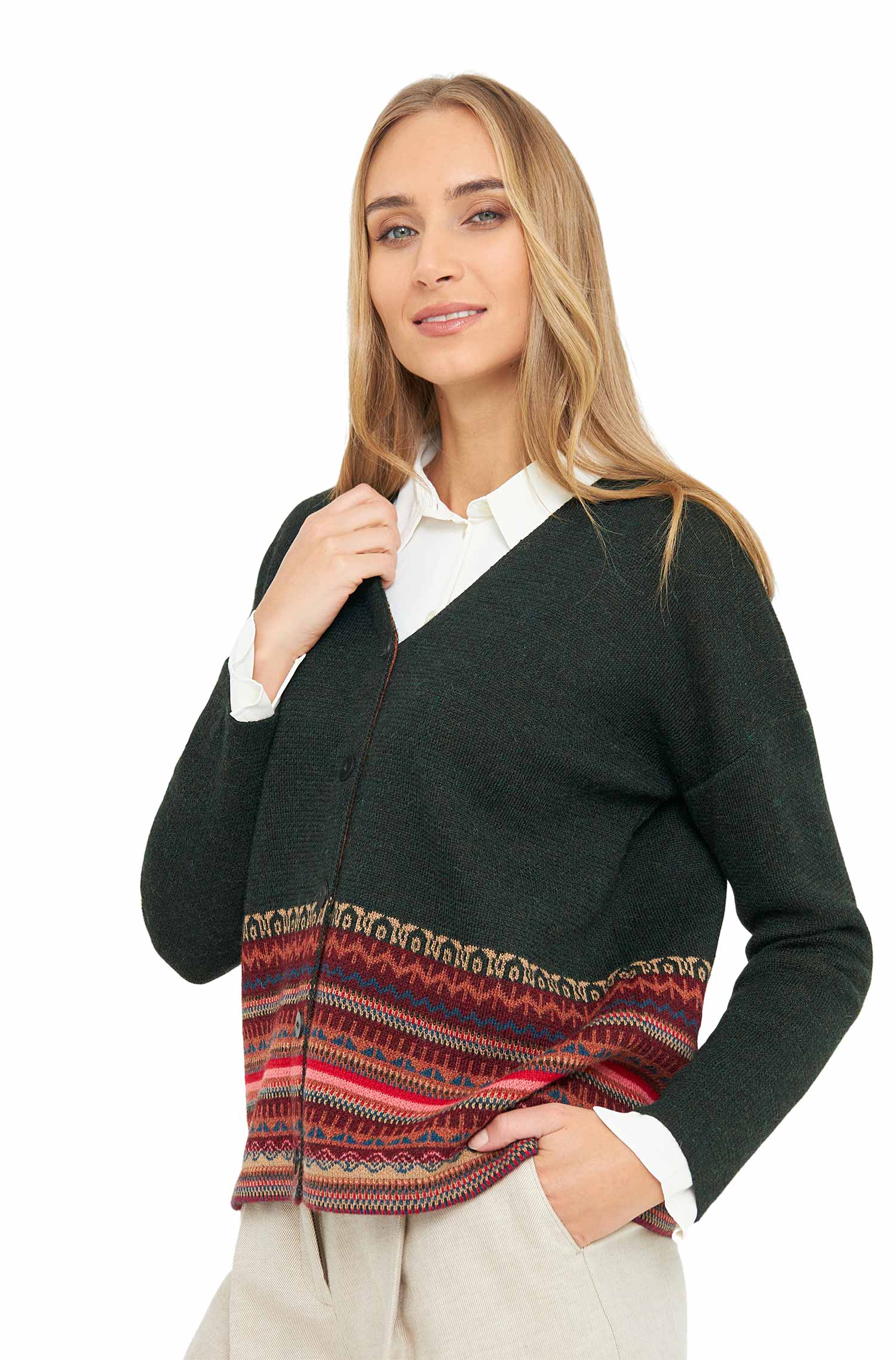 Alpaka Strickjacke COLORES DE LUNA aus 100% Baby Alpaka