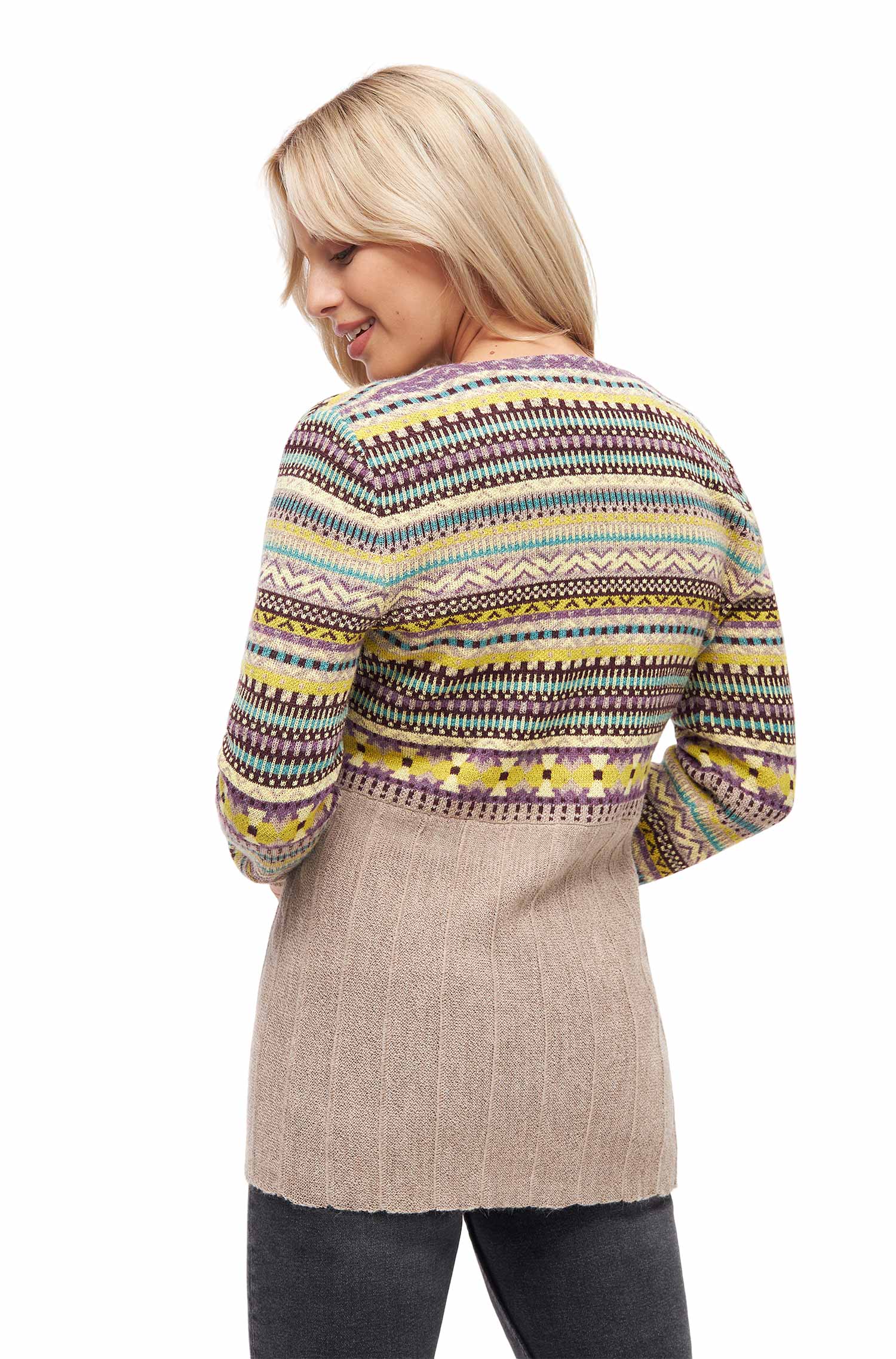 Alpaka Strickjacke DILAYA aus 100% Baby Alpaka