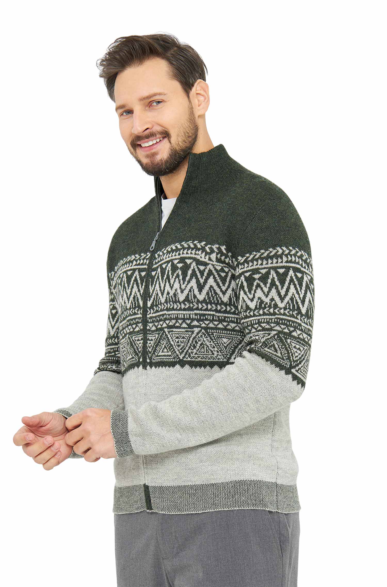 Alpaka Strickjacke GIORGIO aus 100% Baby Alpaka