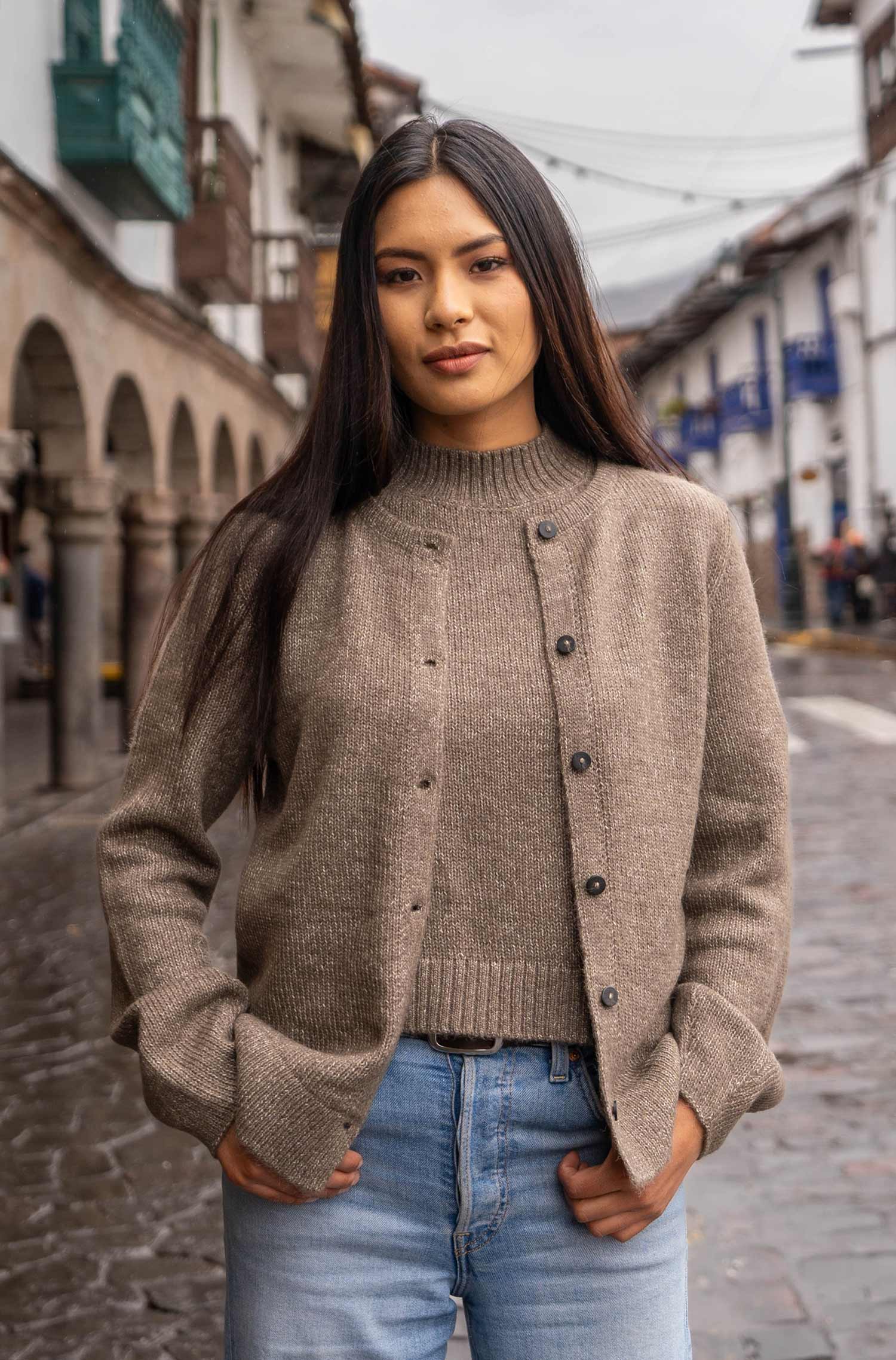 Alpaka Strickjacke PACA