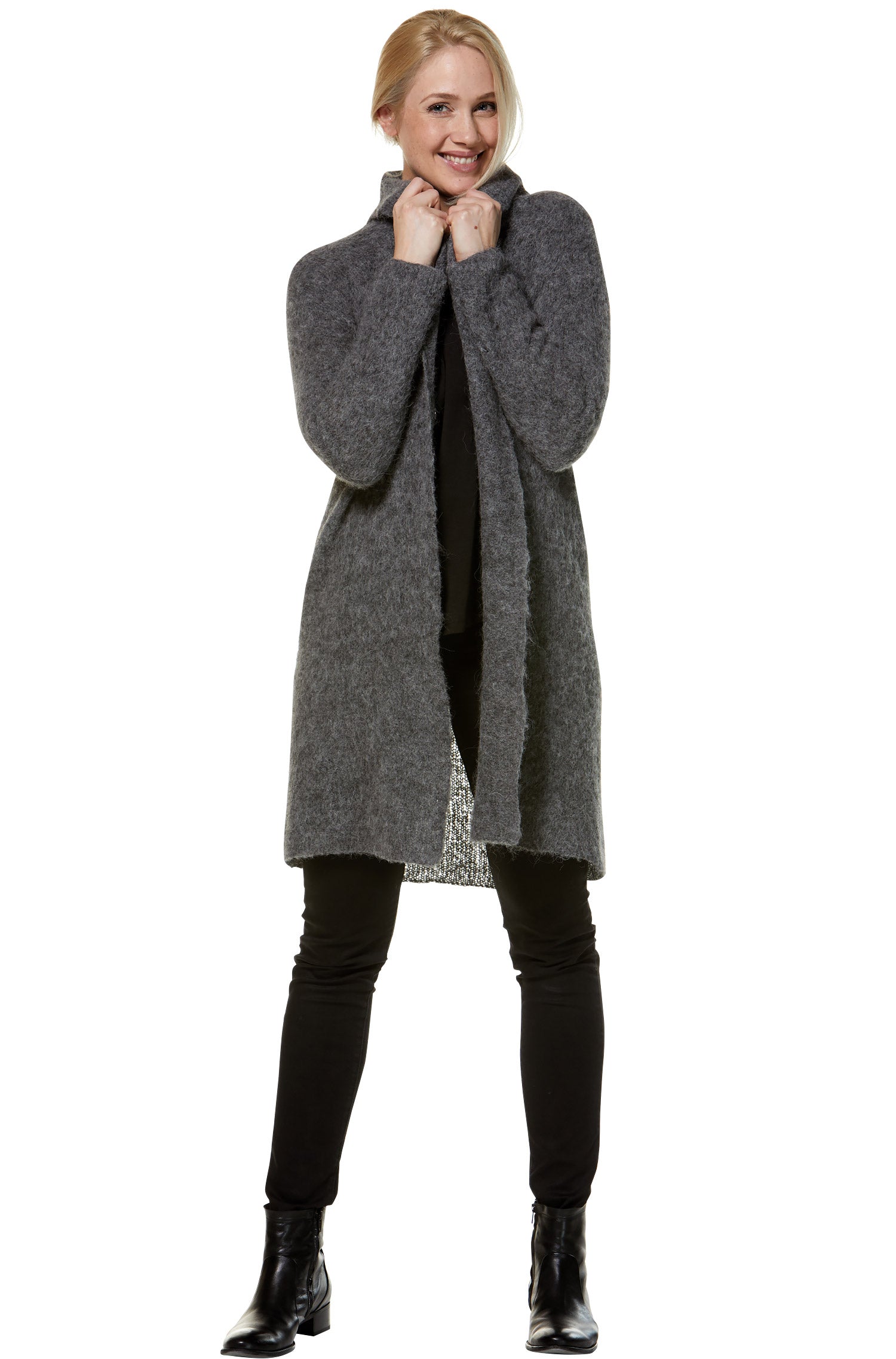 Alpaka Strickjacke PAULINA aus Baby Alpaka und Wolle
