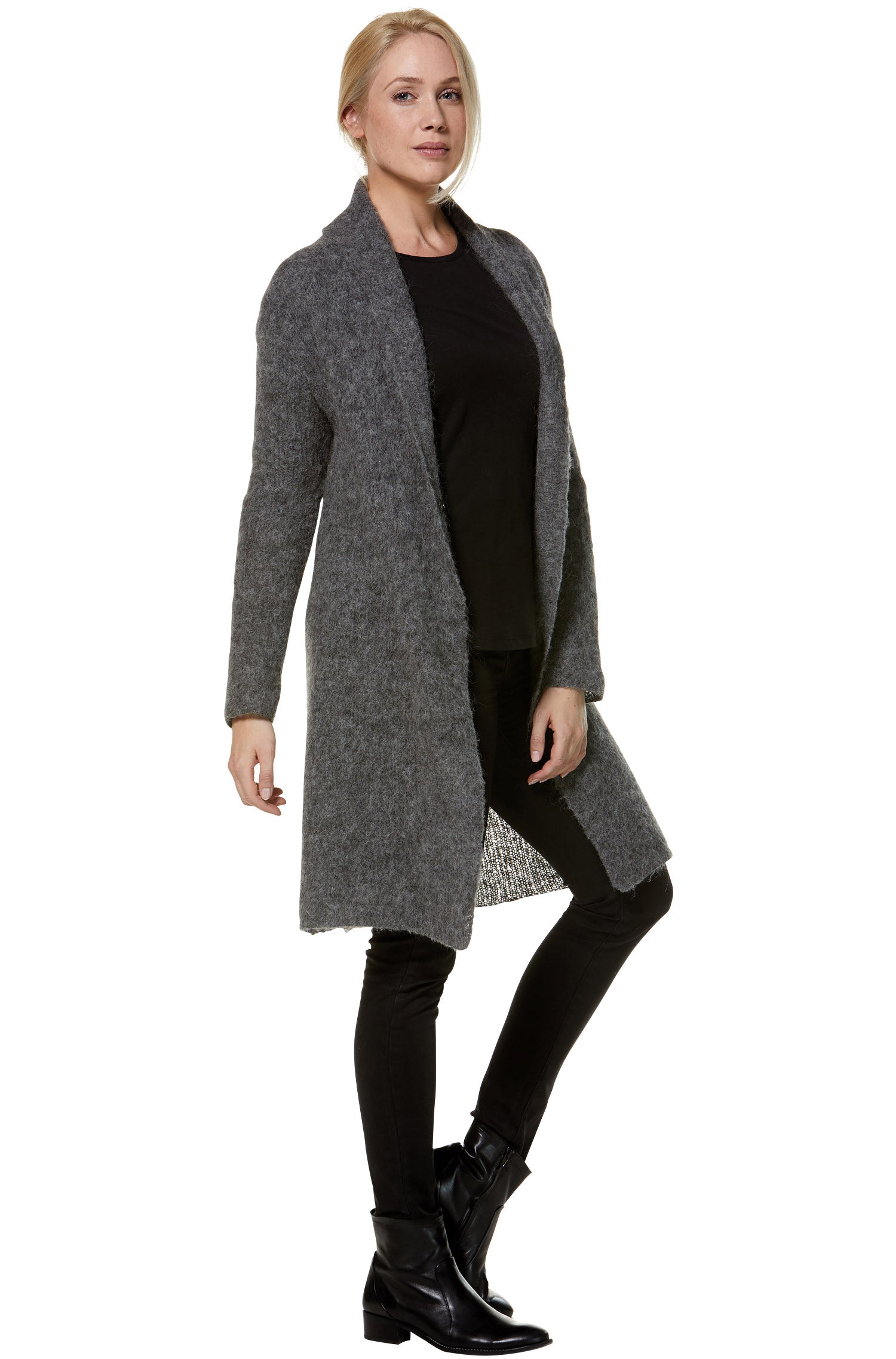 Alpaka Strickjacke PAULINA aus Baby Alpaka und Wolle