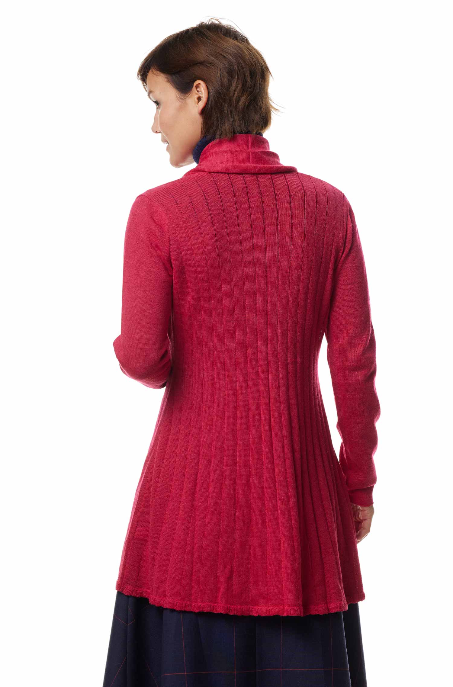 Alpaka Strickjacke PENELOPE LONG aus 100% Baby Alpaka