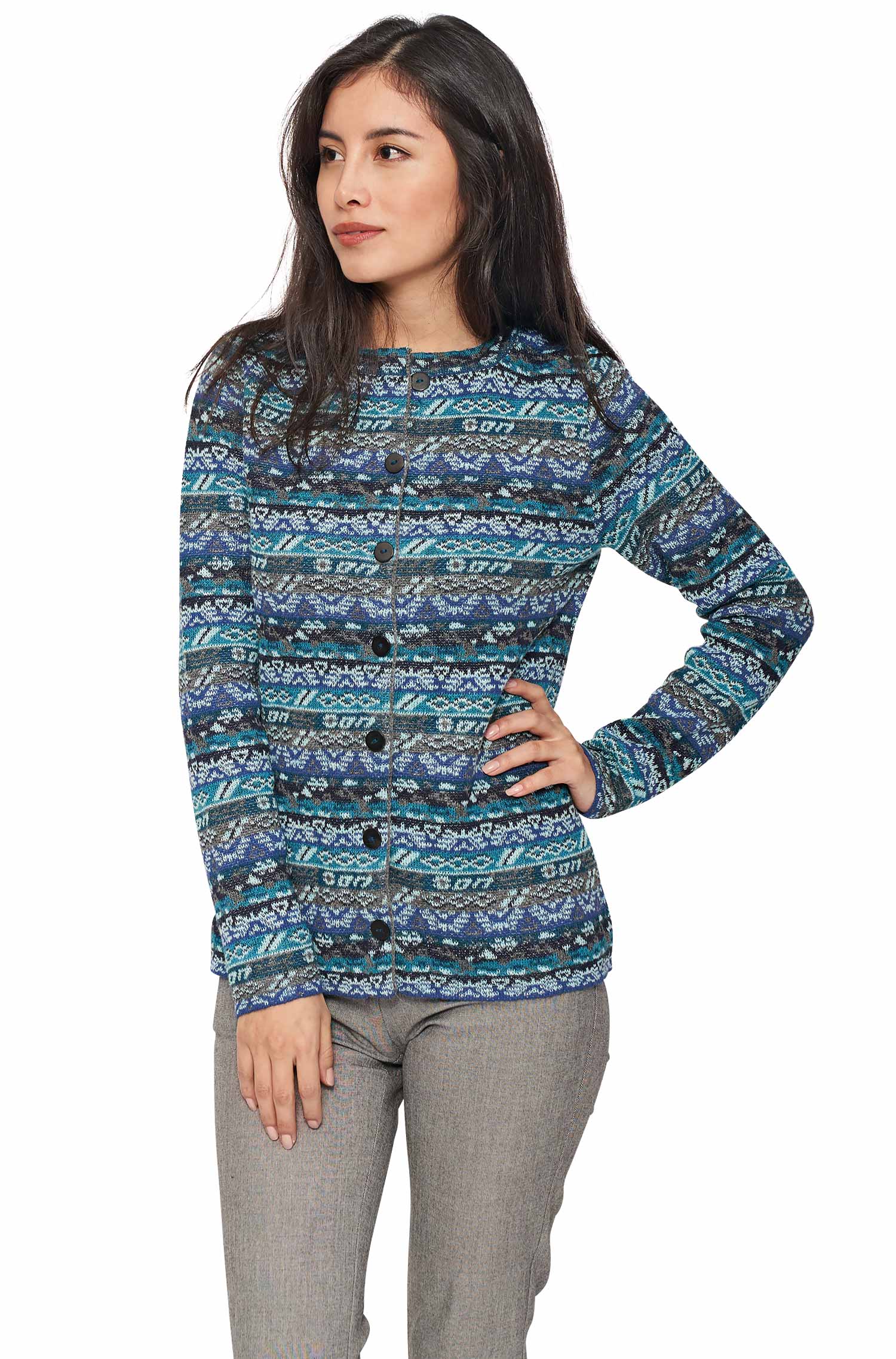 Alpaka Strickjacke TAMIA aus 100% Baby Alpaka