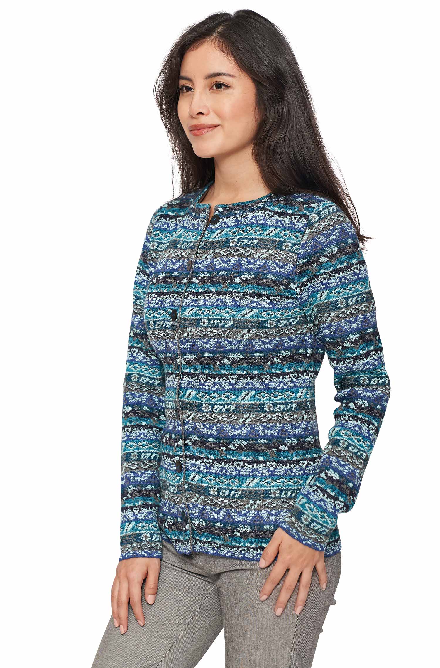 Alpaka Strickjacke TAMIA aus 100% Baby Alpaka