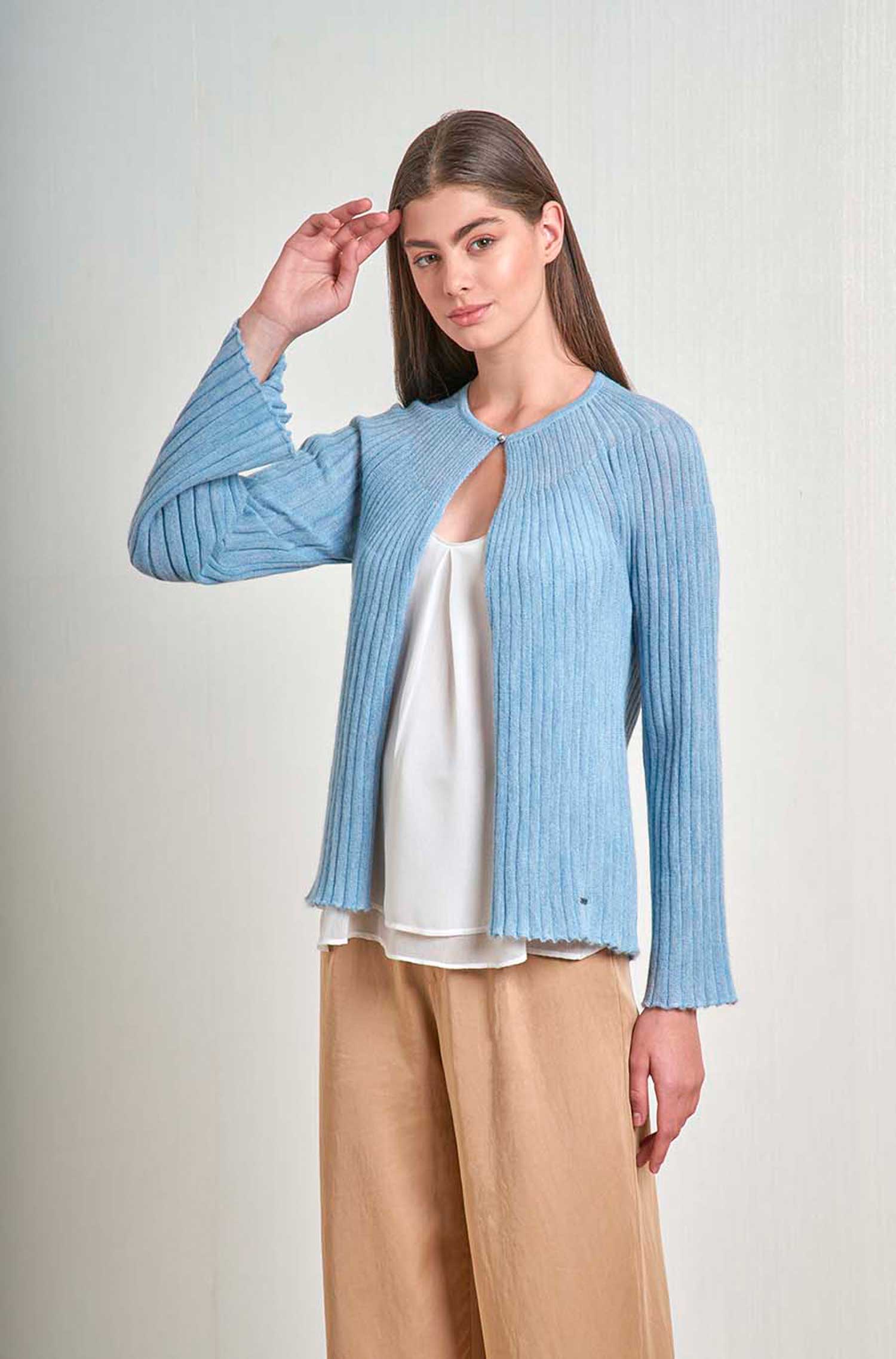 Alpaka Strickjacke VANDA aus 100% Baby Alpaka