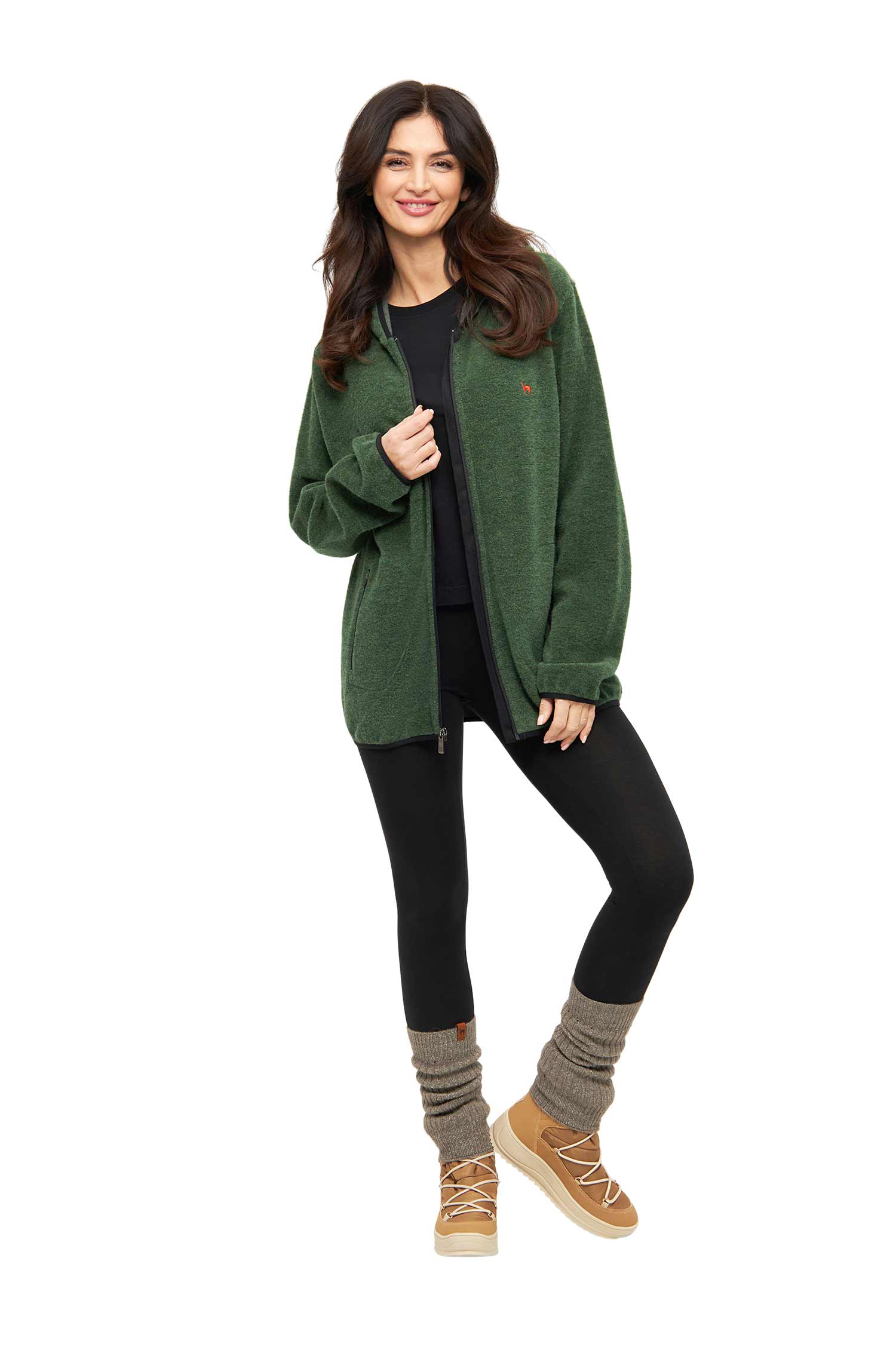 Alpaka Unisex Kapuzenjacke APU FLEECE