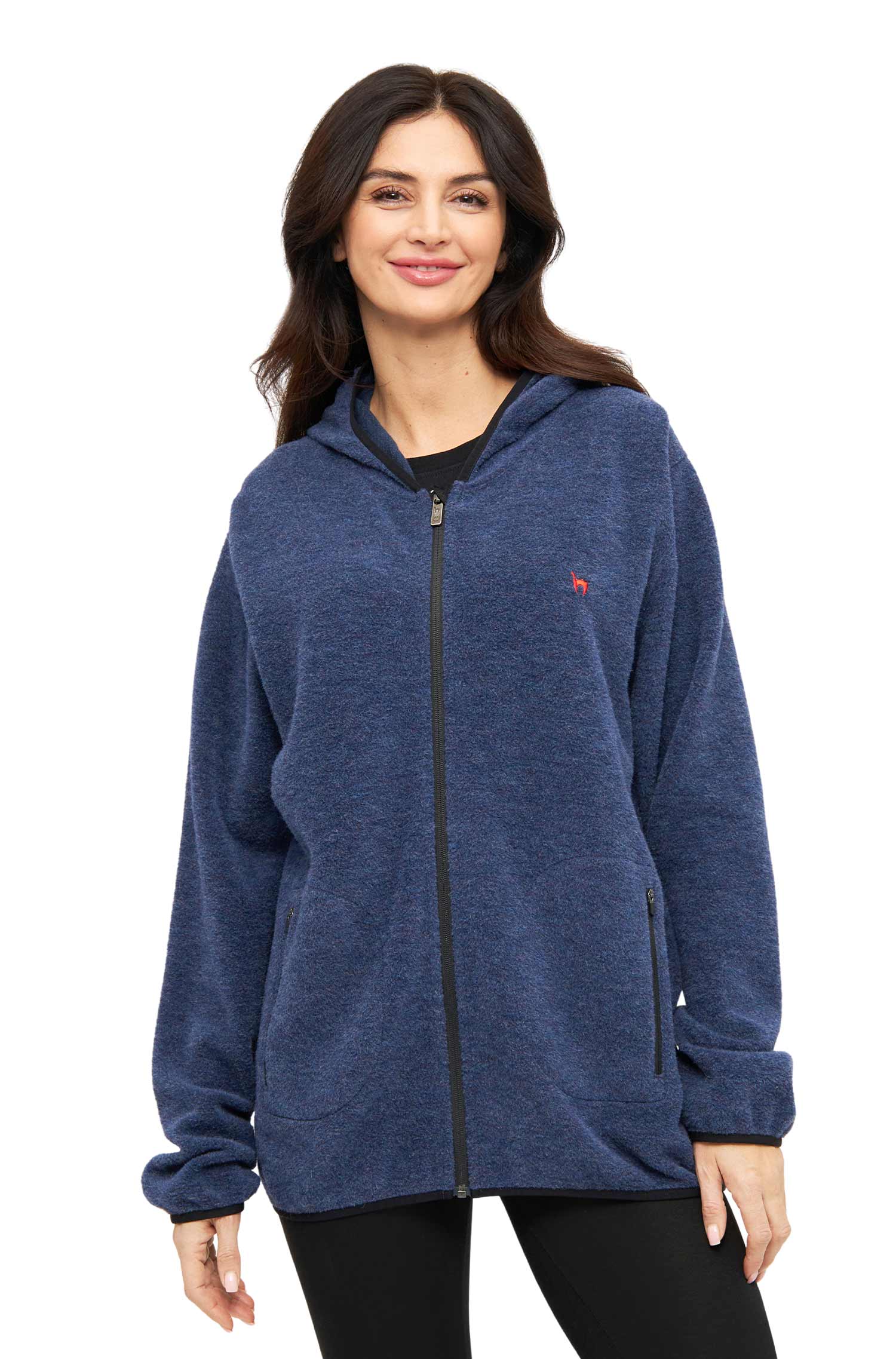 Alpaka Unisex Kapuzenjacke APU FLEECE mit Baby Alpaka & Bio-Pima-Baumwolle