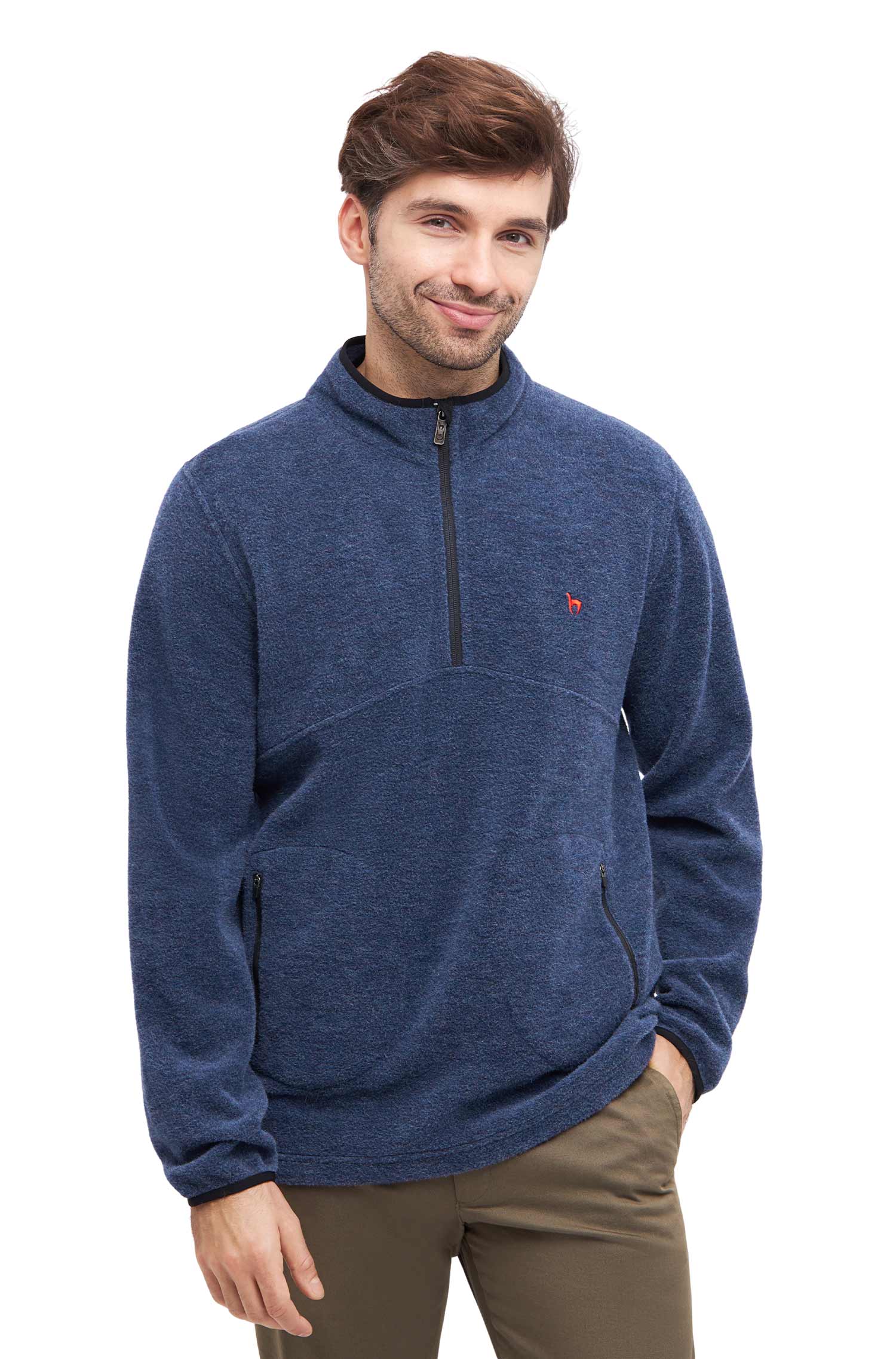 Alpaka Unisex Troyer APU FLEECE mit Baby Alpaka & Bio-Pima-Baumwolle