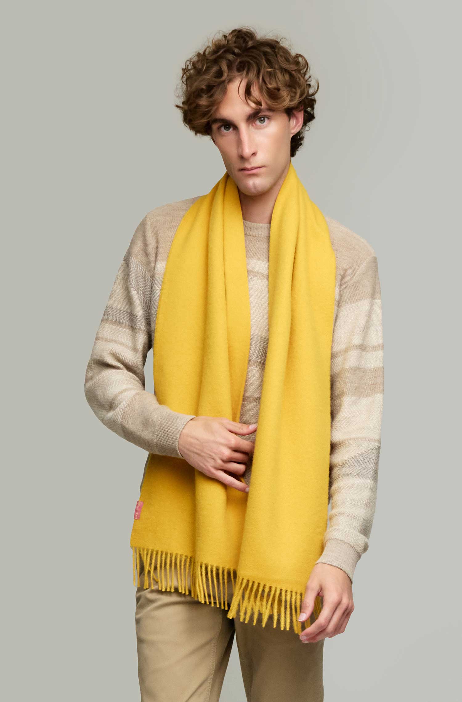 Alpaca woven scarf ADRIAN made from 100% baby alpaca