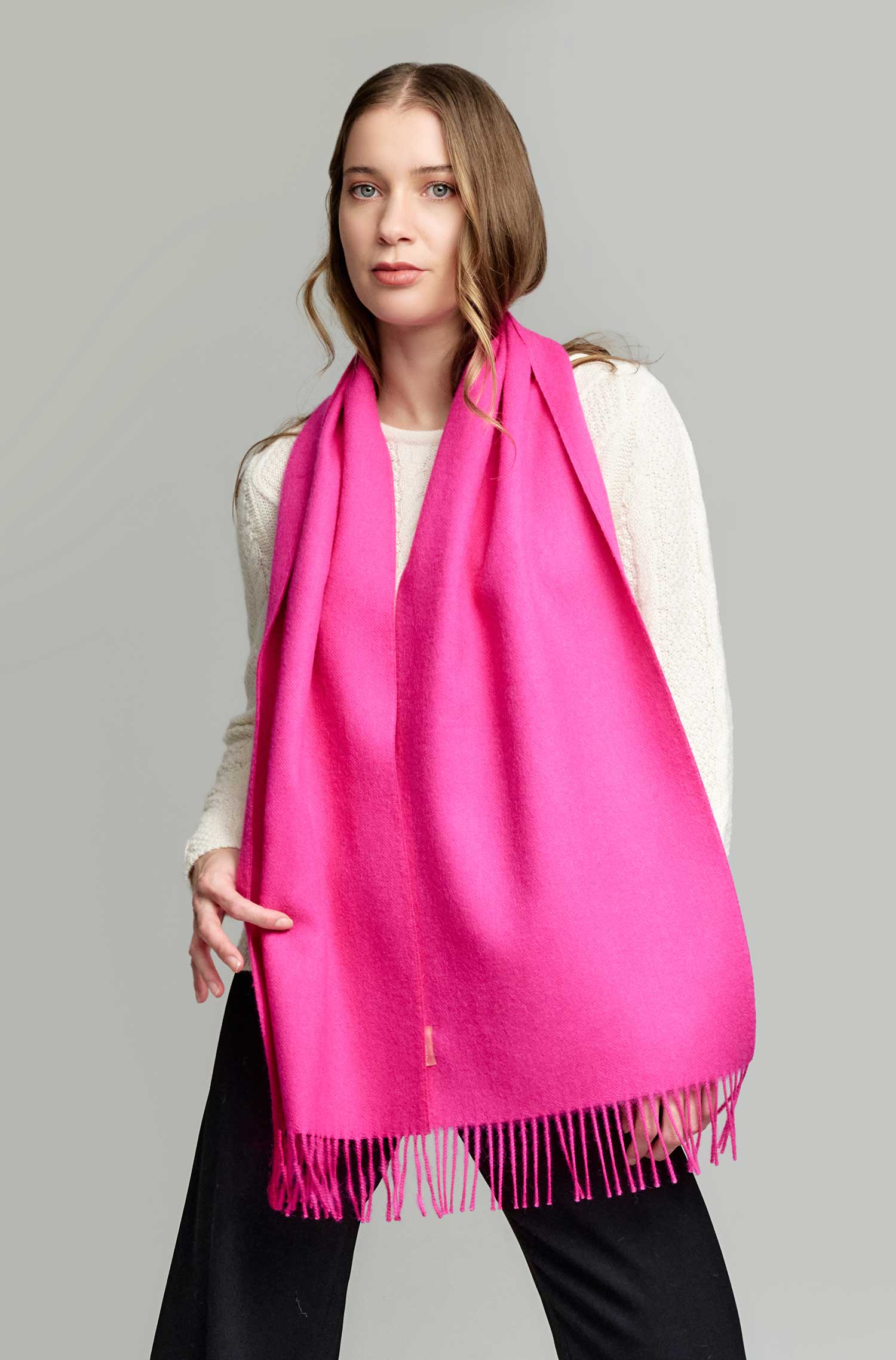 Alpaca woven scarf ADRIAN made from 100% baby alpaca