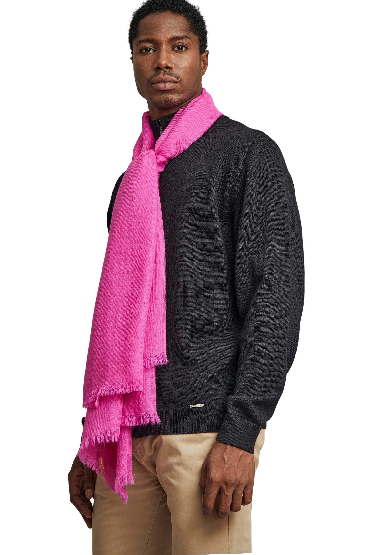 Alpaca woven scarf AMARETO made from 100% baby alpaca
