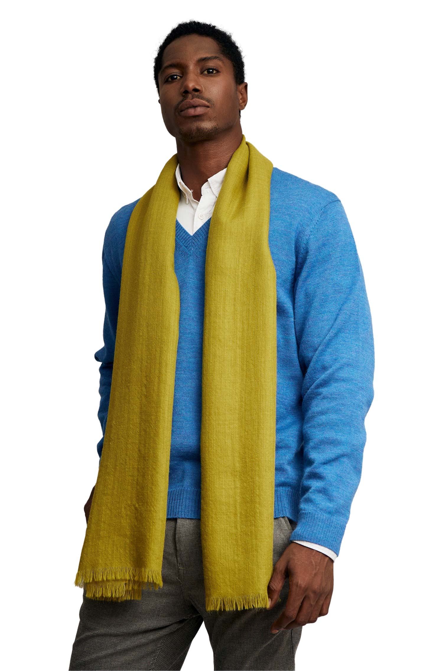 Alpaca woven scarf AMARETO made from 100% baby alpaca