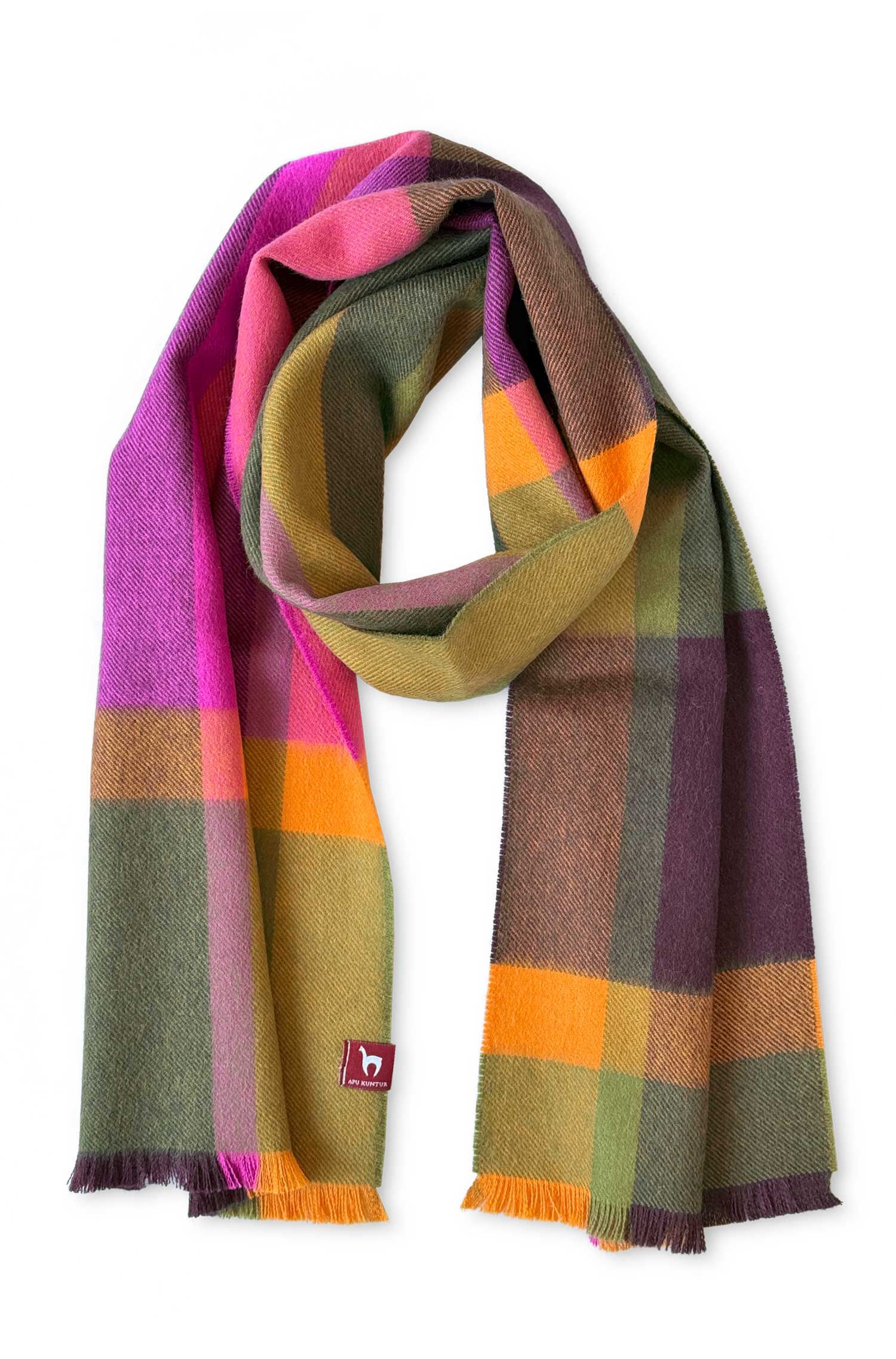 Alpaka Webschal BABY CUADRO DOS aus 100% Baby Alpaka