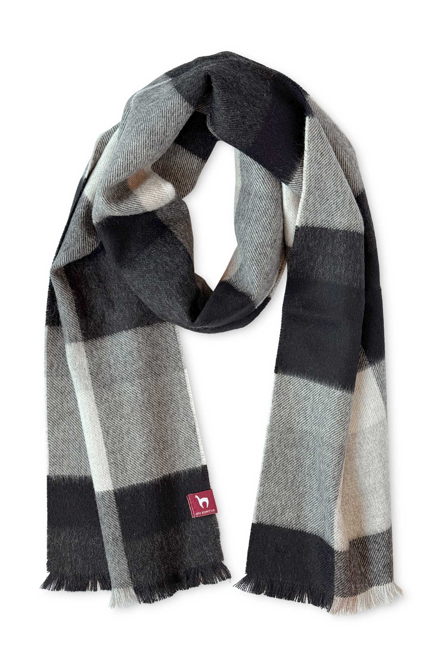 Alpaka Webschal BABY CUADRO UNO aus 100% Baby Alpaka