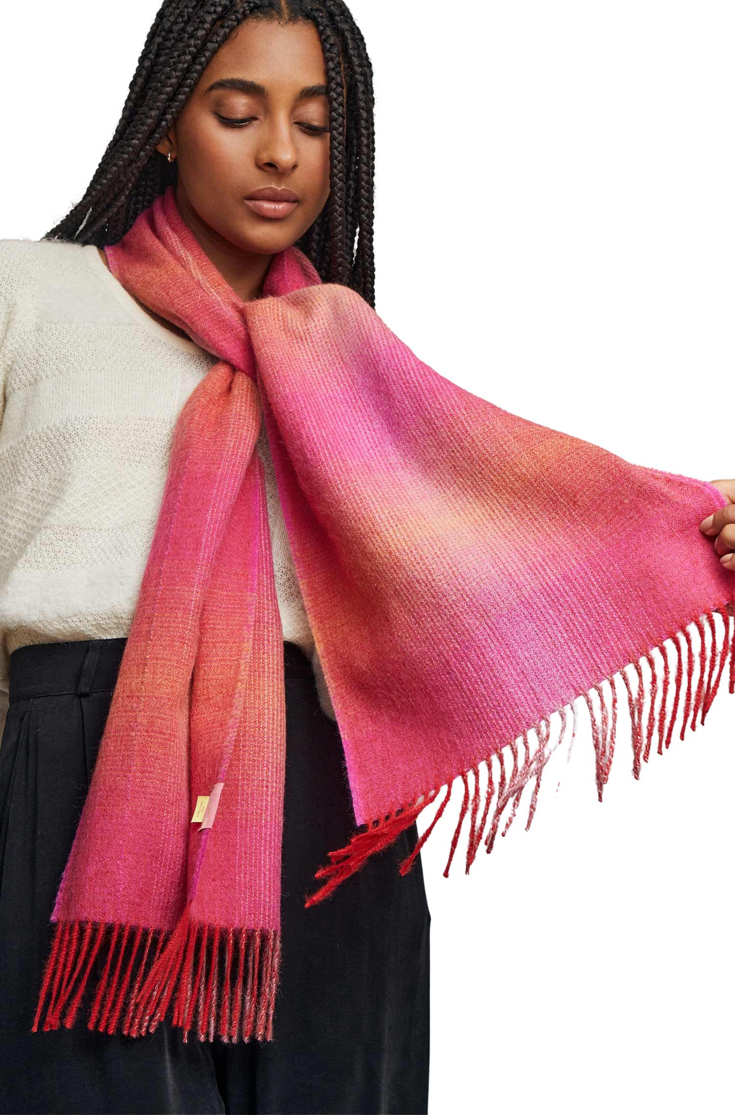 Alpaca woven scarf TABACO made from 100% baby alpaca