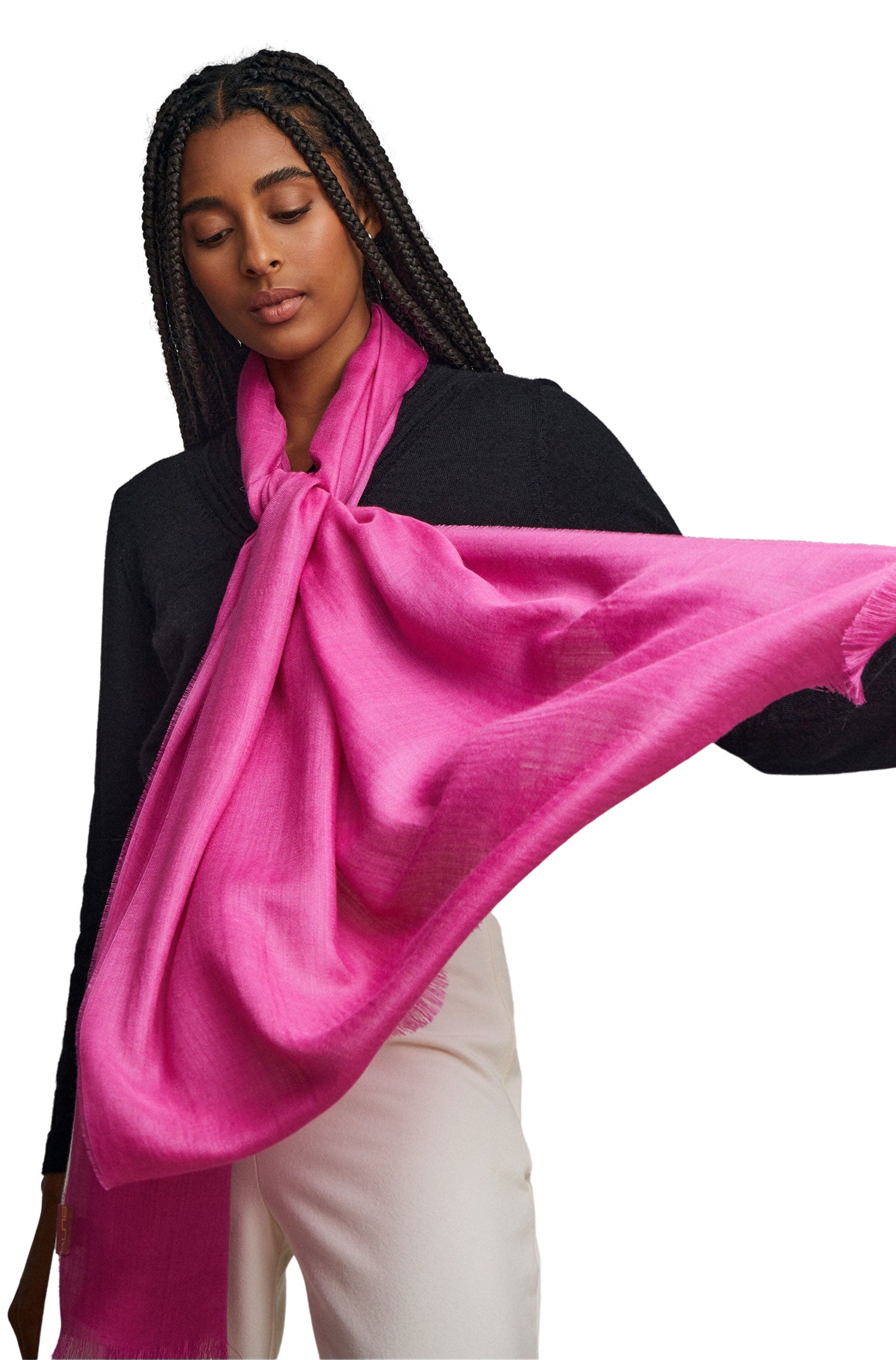 Alpaka Webschal TEABERRY aus Alpaka & Seide