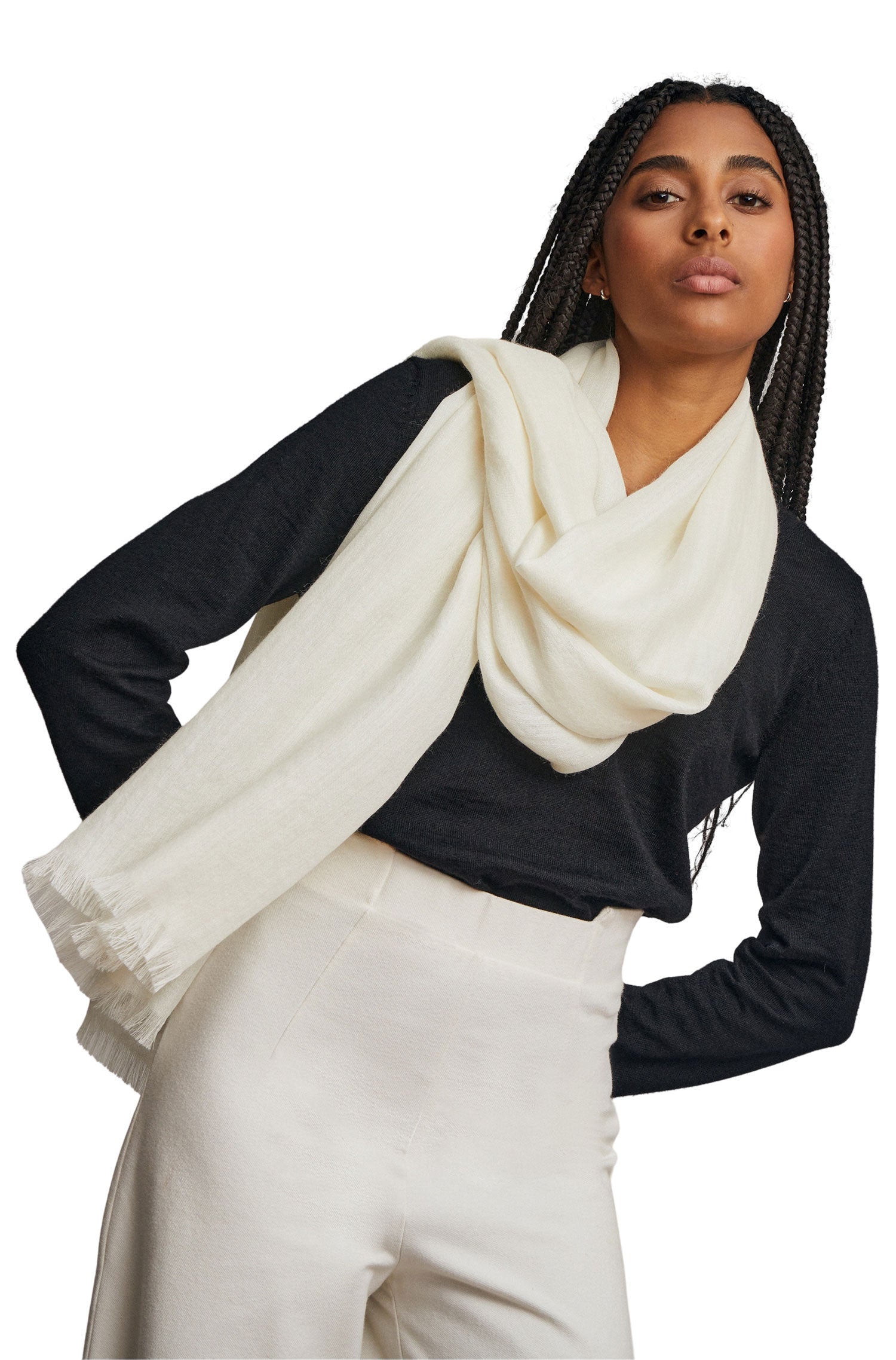 Alpaca woven scarf TEABERRY ECO made of alpaca & silk