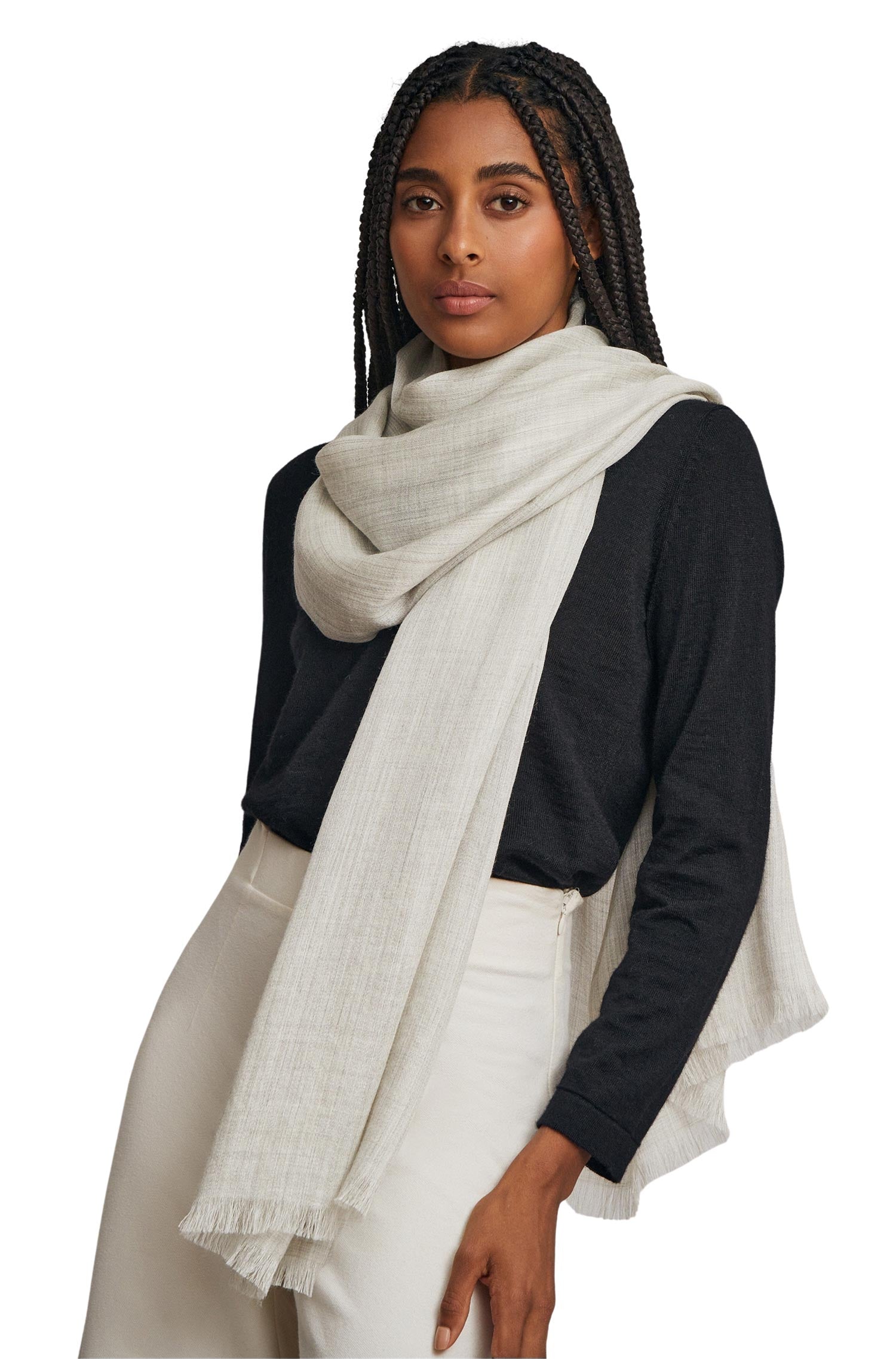 Alpaca woven scarf TEABERRY ECO made of alpaca & silk