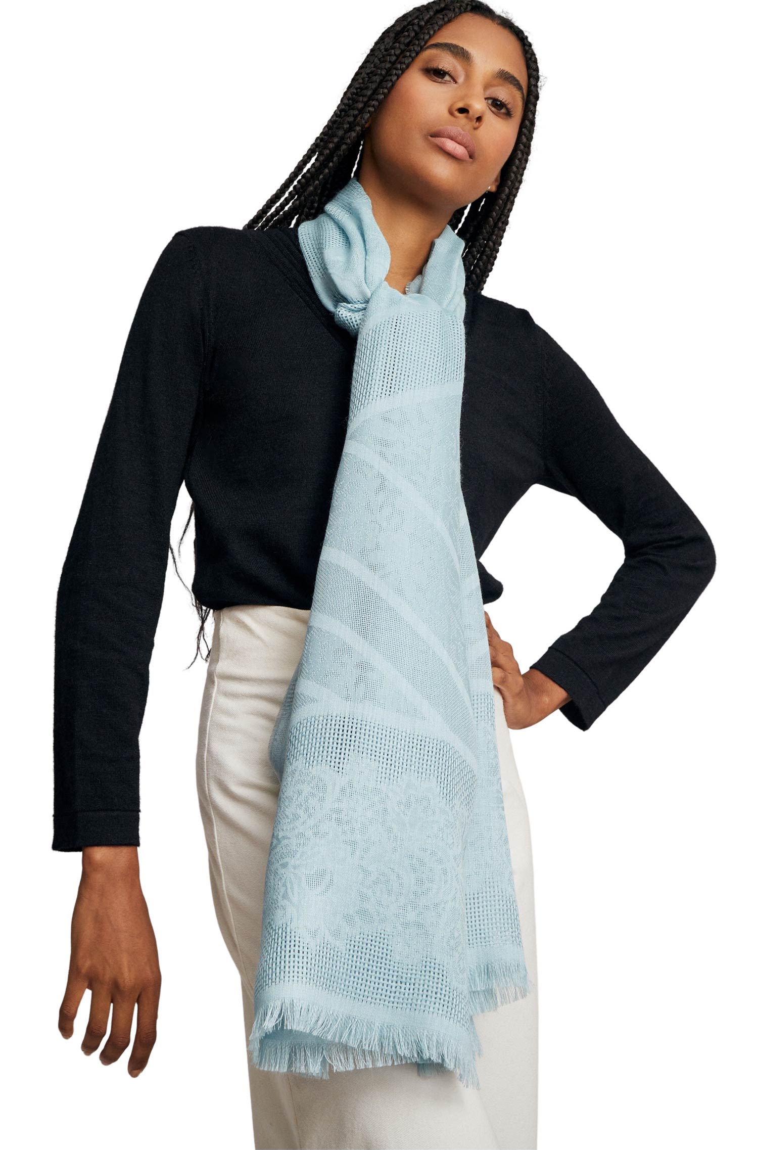 Alpaka Webschal VARSALLO aus Baby Alpaka & Seide