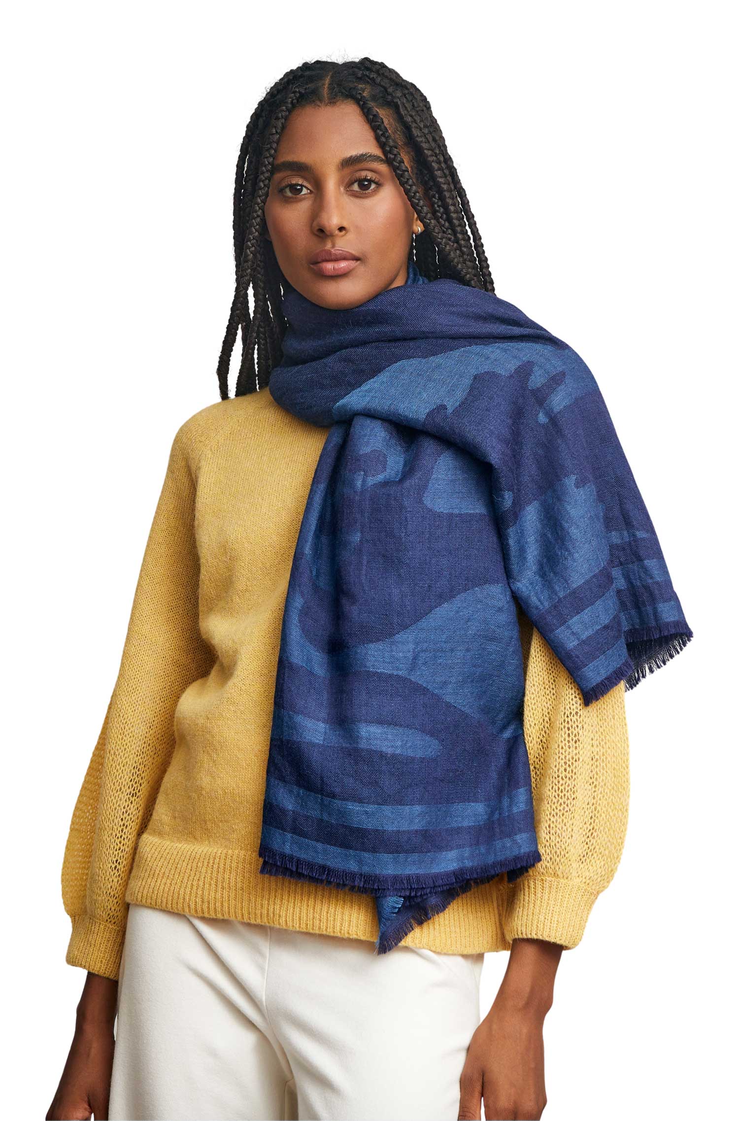 Alpaca woven scarf WANSEE made of alpaca & silk