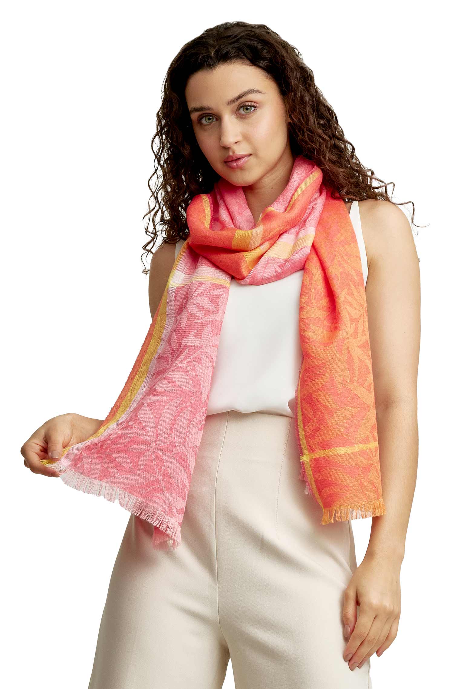 Alpaca woven scarf WARVICK made of baby alpaca & silk