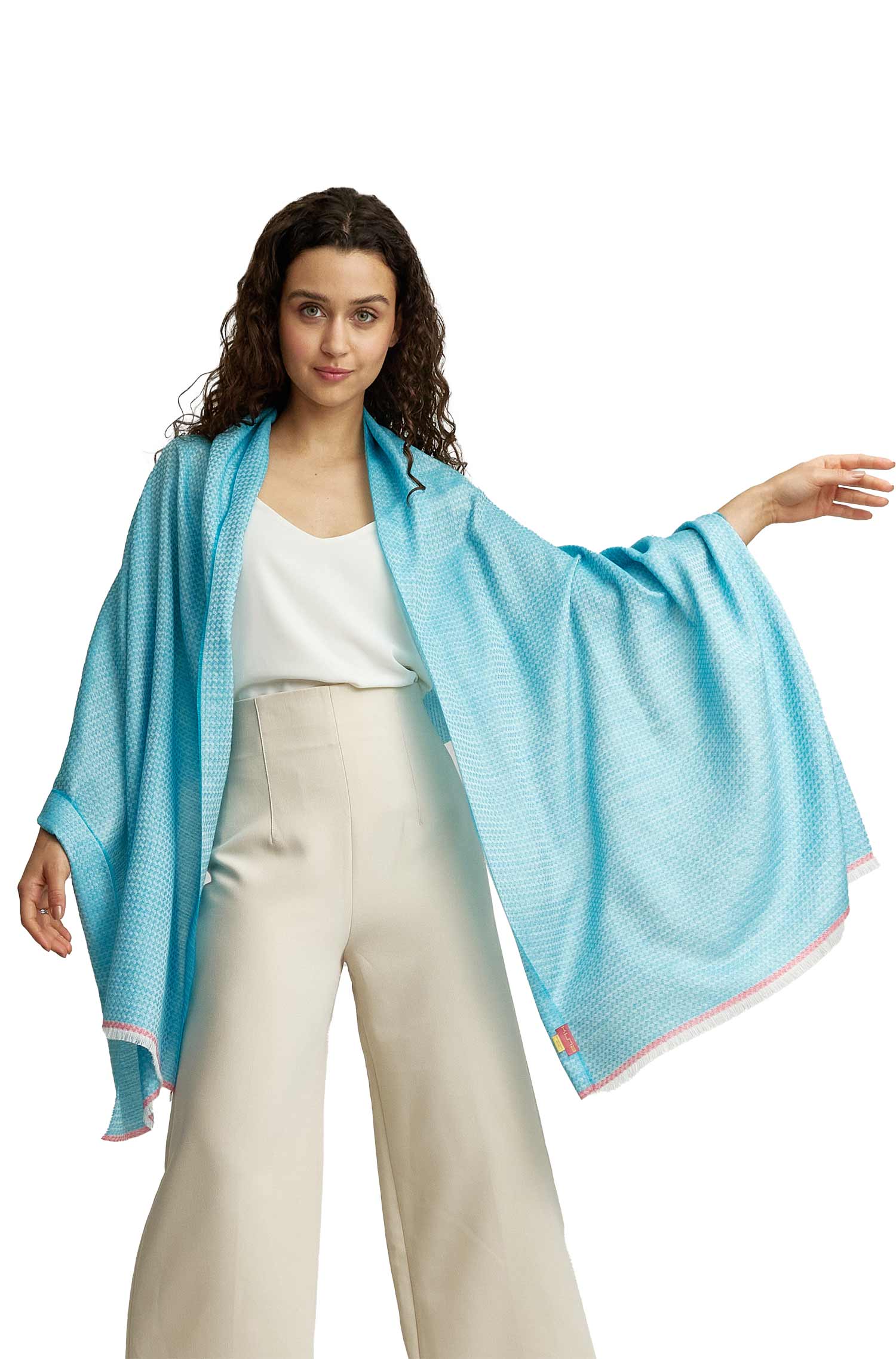 Alpaka Webschal WAYNE aus Baby Alpaka & Seide