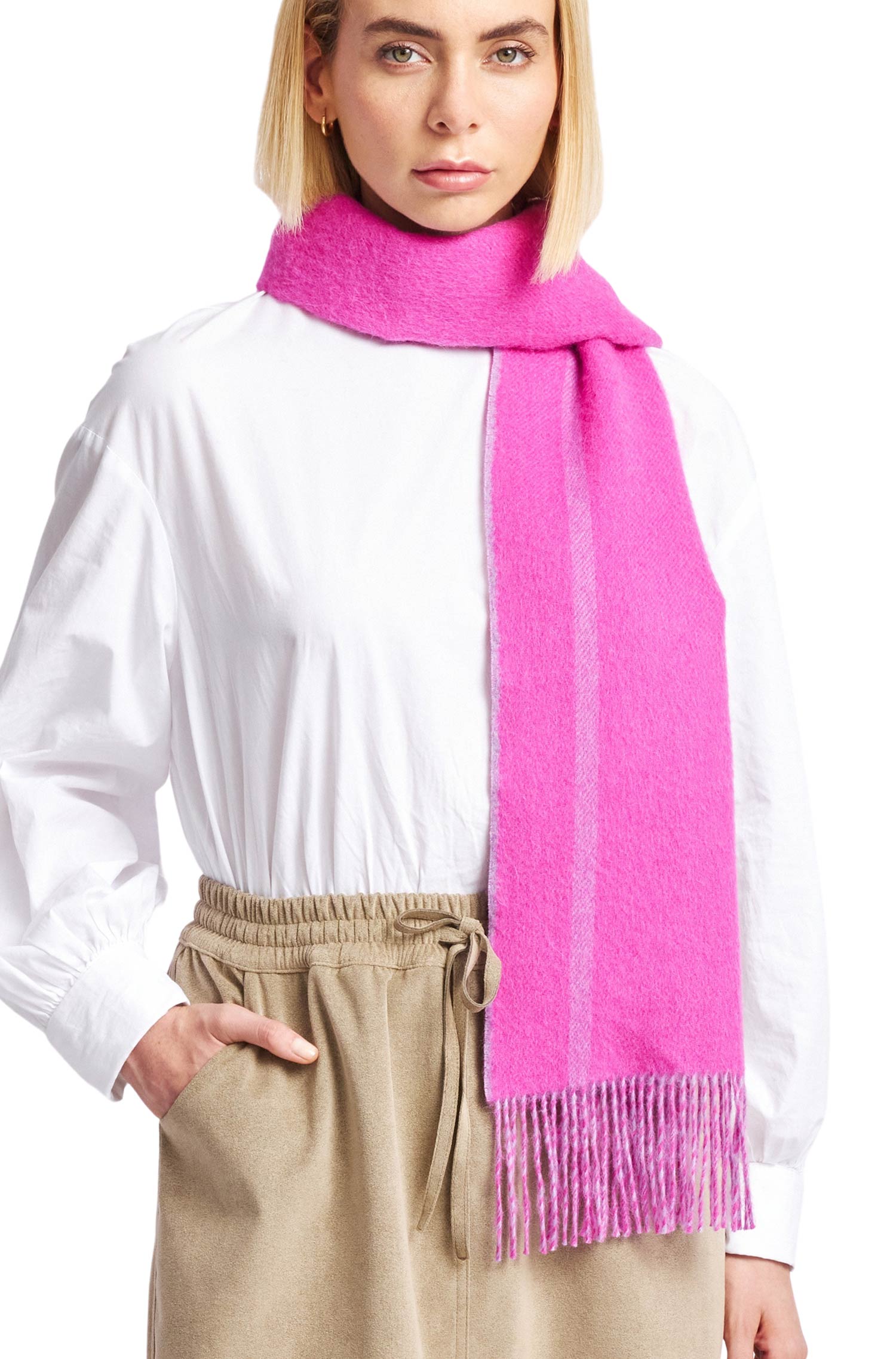 Alpaca woven scarf WEINSTEIN made of 100% baby alpaca