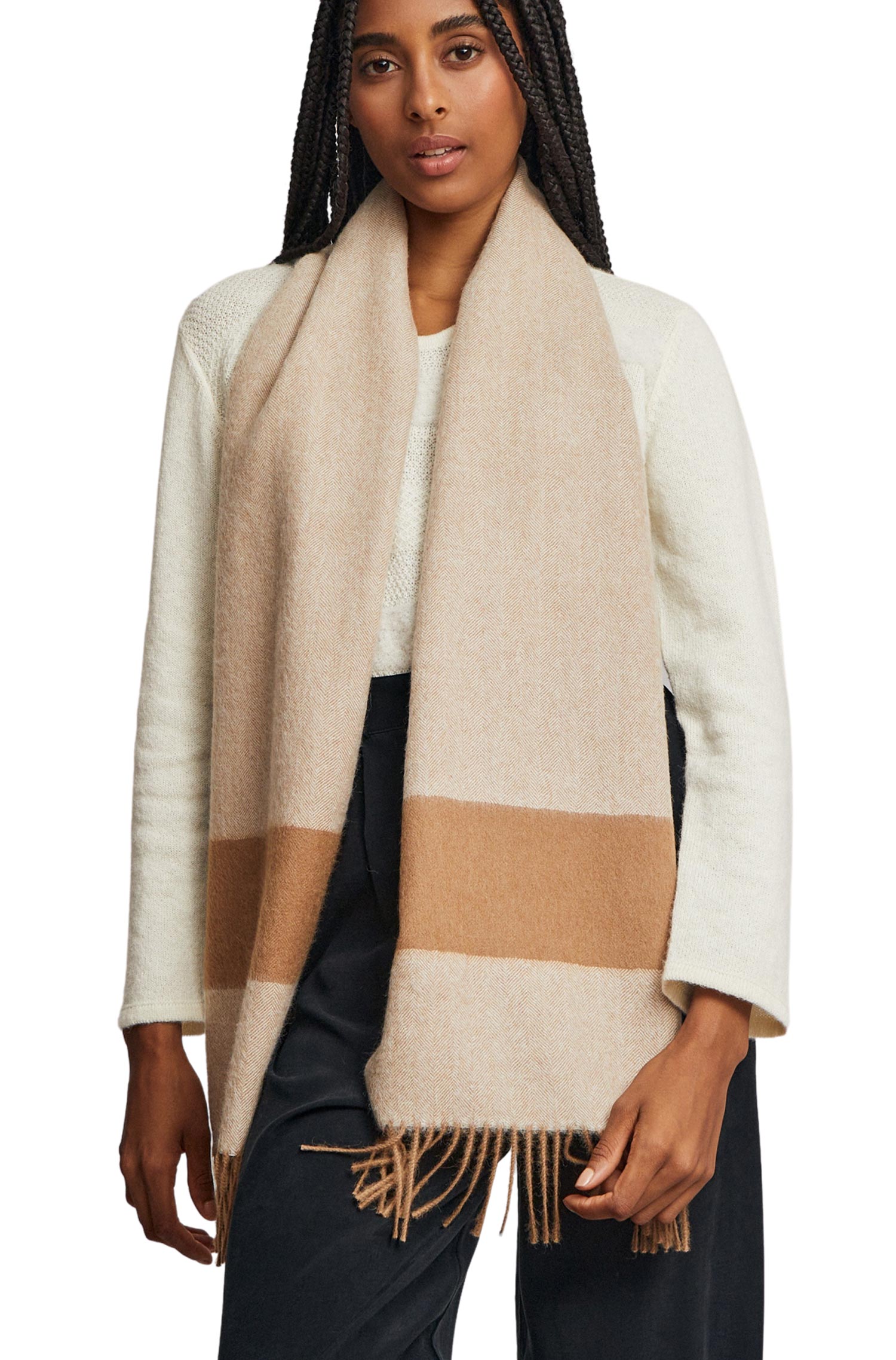 Alpaca woven scarf WELCHE made from 100% baby alpaca
