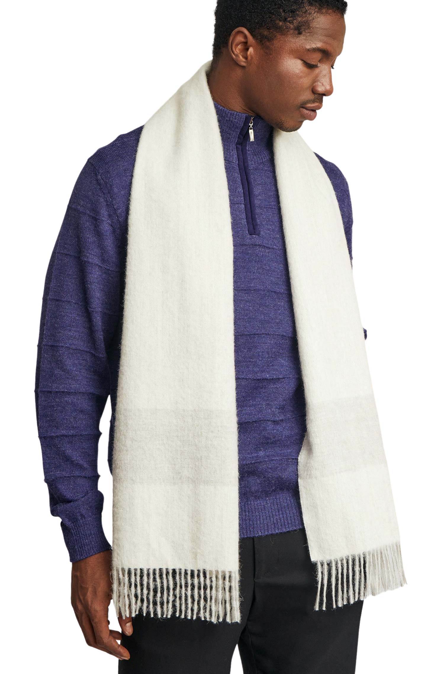 Alpaca woven scarf WELCHE made from 100% baby alpaca