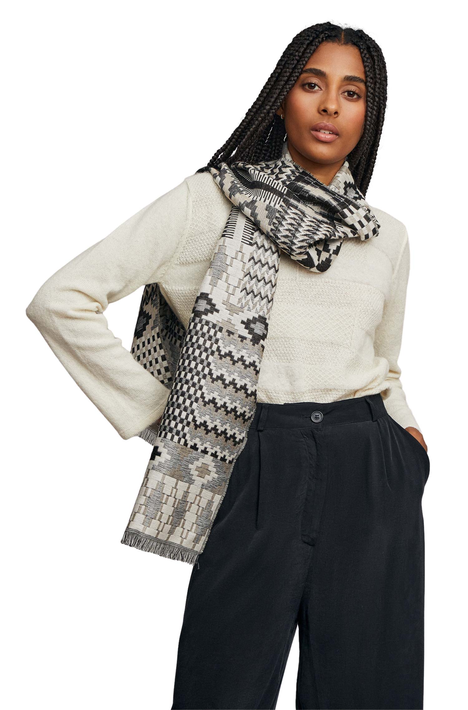 Alpaka Webschal WIG aus Baby Alpaka & Seide