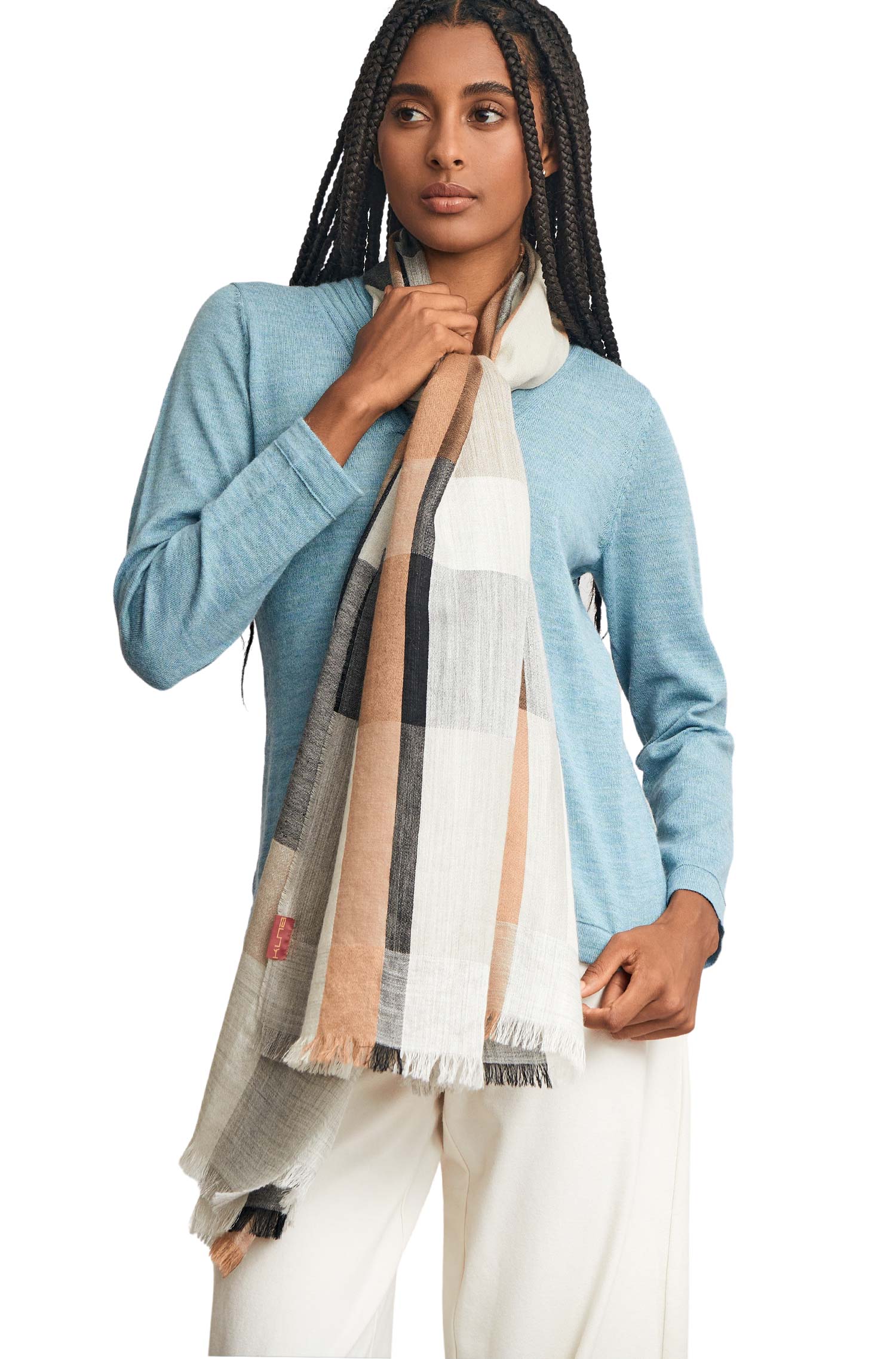 Alpaka Webschal WILAYA aus Alpaka & Seide