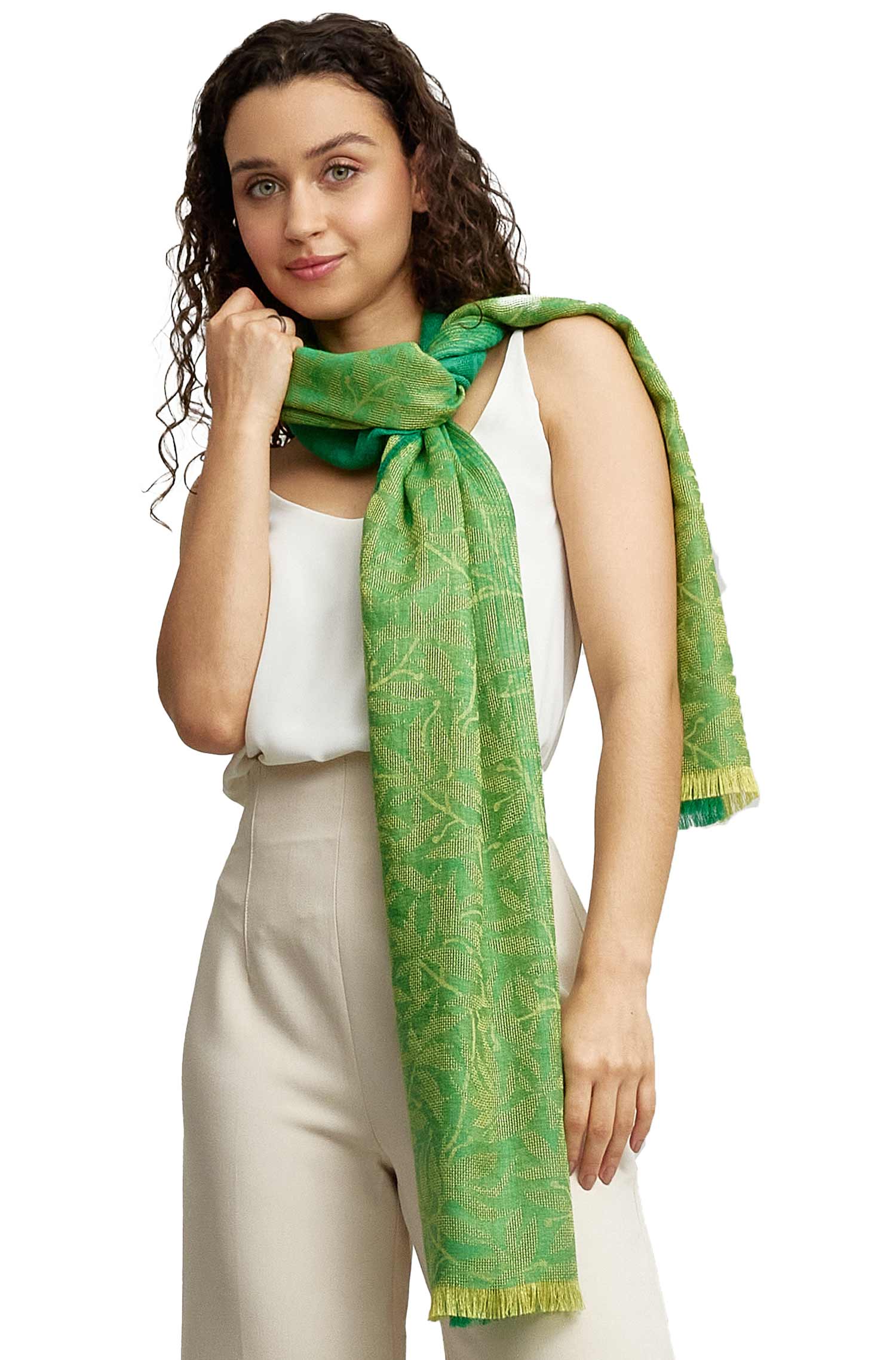 Alpaca woven scarf WINSLOW made of baby alpaca & silk