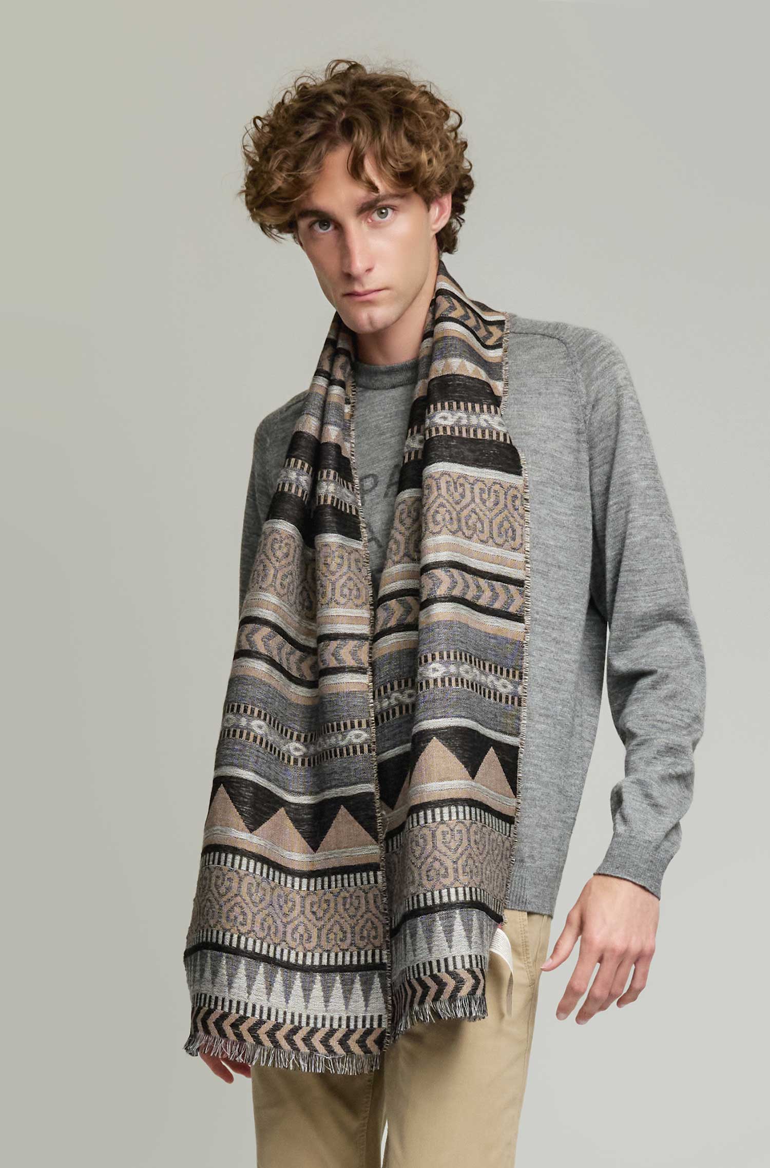 Alpaca woven scarf YARANGA made of baby alpaca & silk