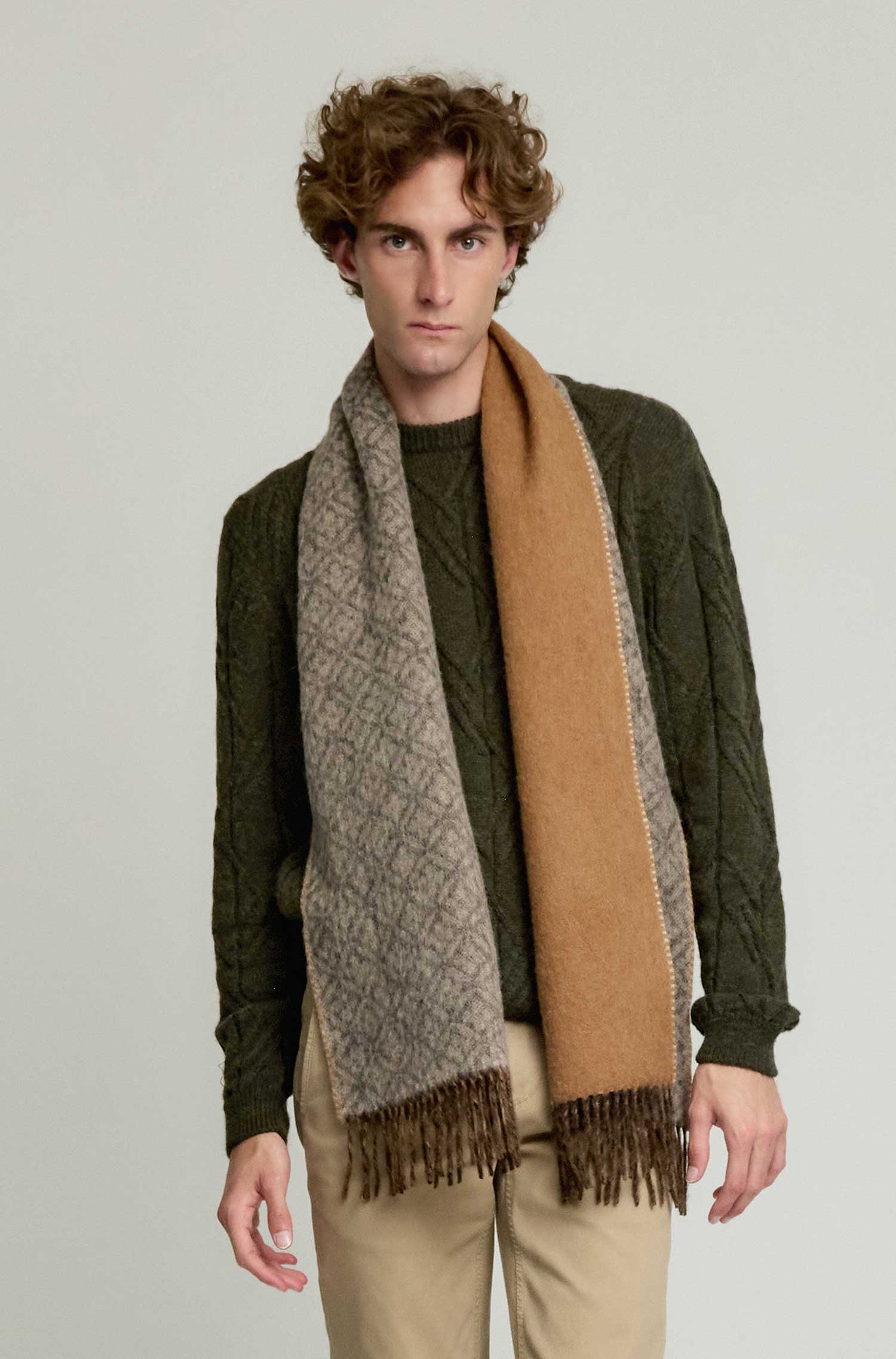 Alpaca woven scarf YOKEY made of 100% baby alpaca