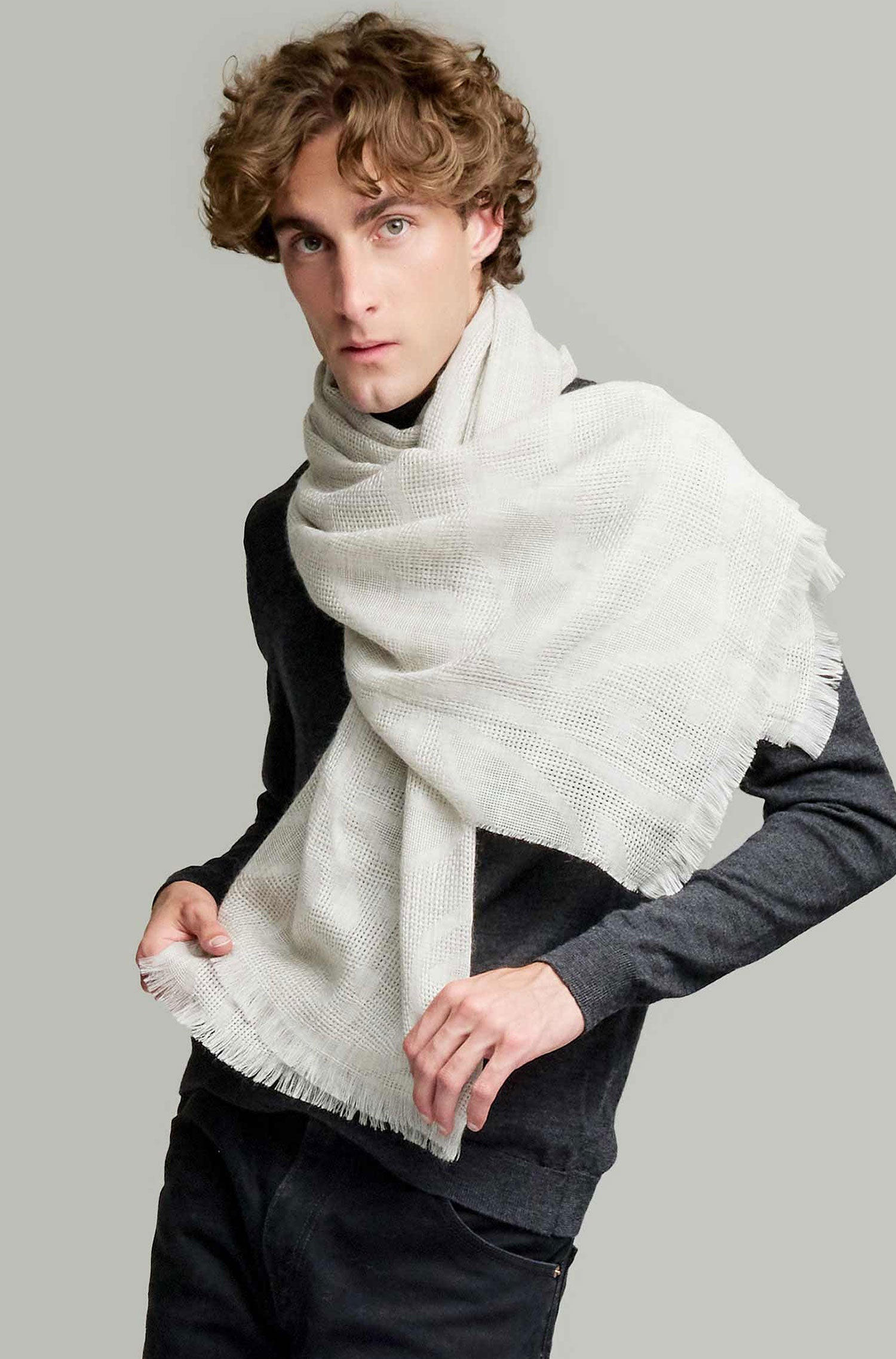 Alpaka Webschal YRUMA aus Baby Alpaka & Seide