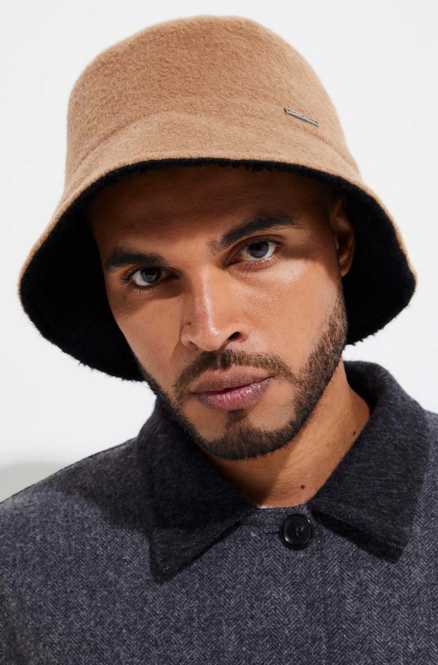 Alpaca reversible bucket hat YOUNG made from baby alpaca & wool